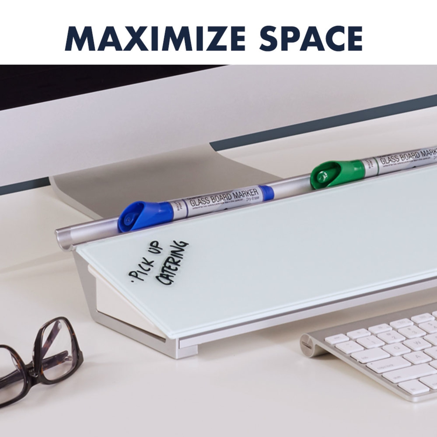 Quartet Dry-Erase Desktop Computer Pad, 18in x 6in, White - Image 6