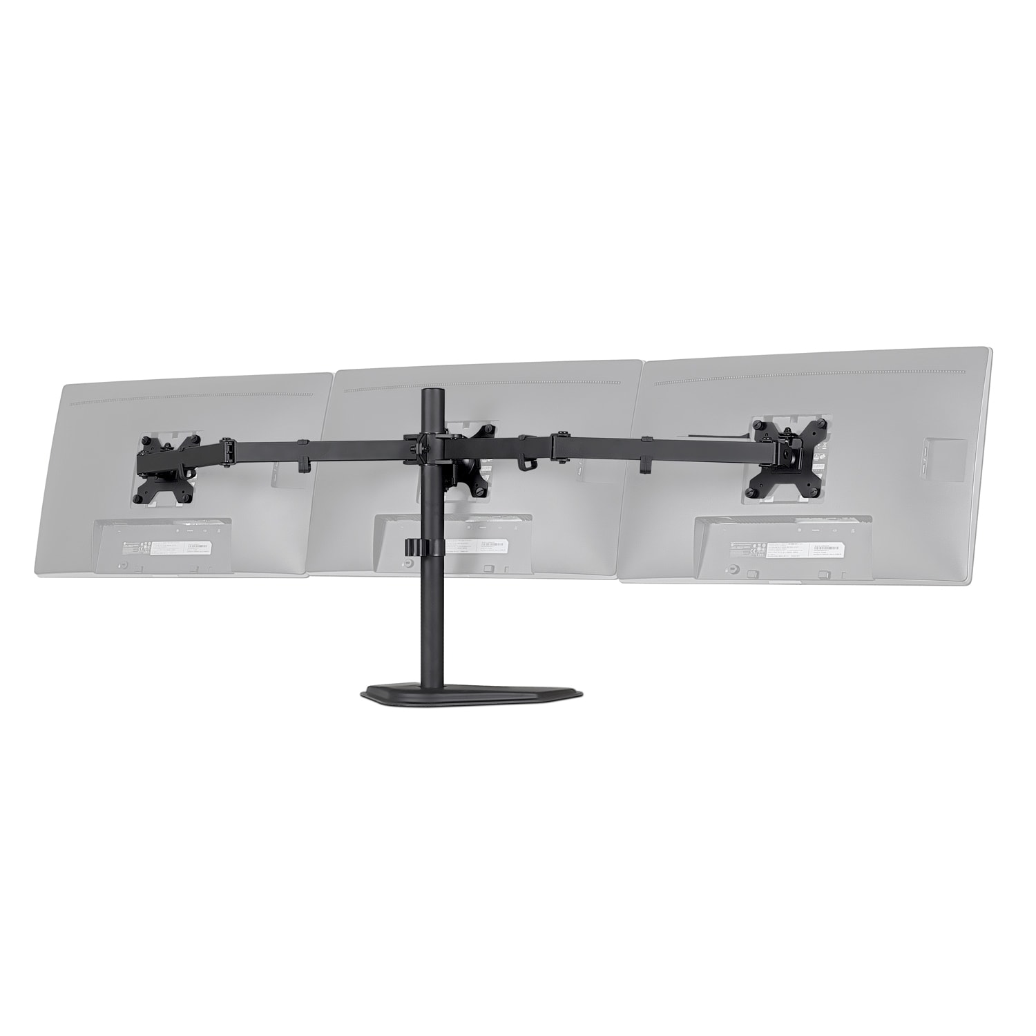 Mount-It! Triple Monitor Desk Stand, Black, MI-2789 - Image 5