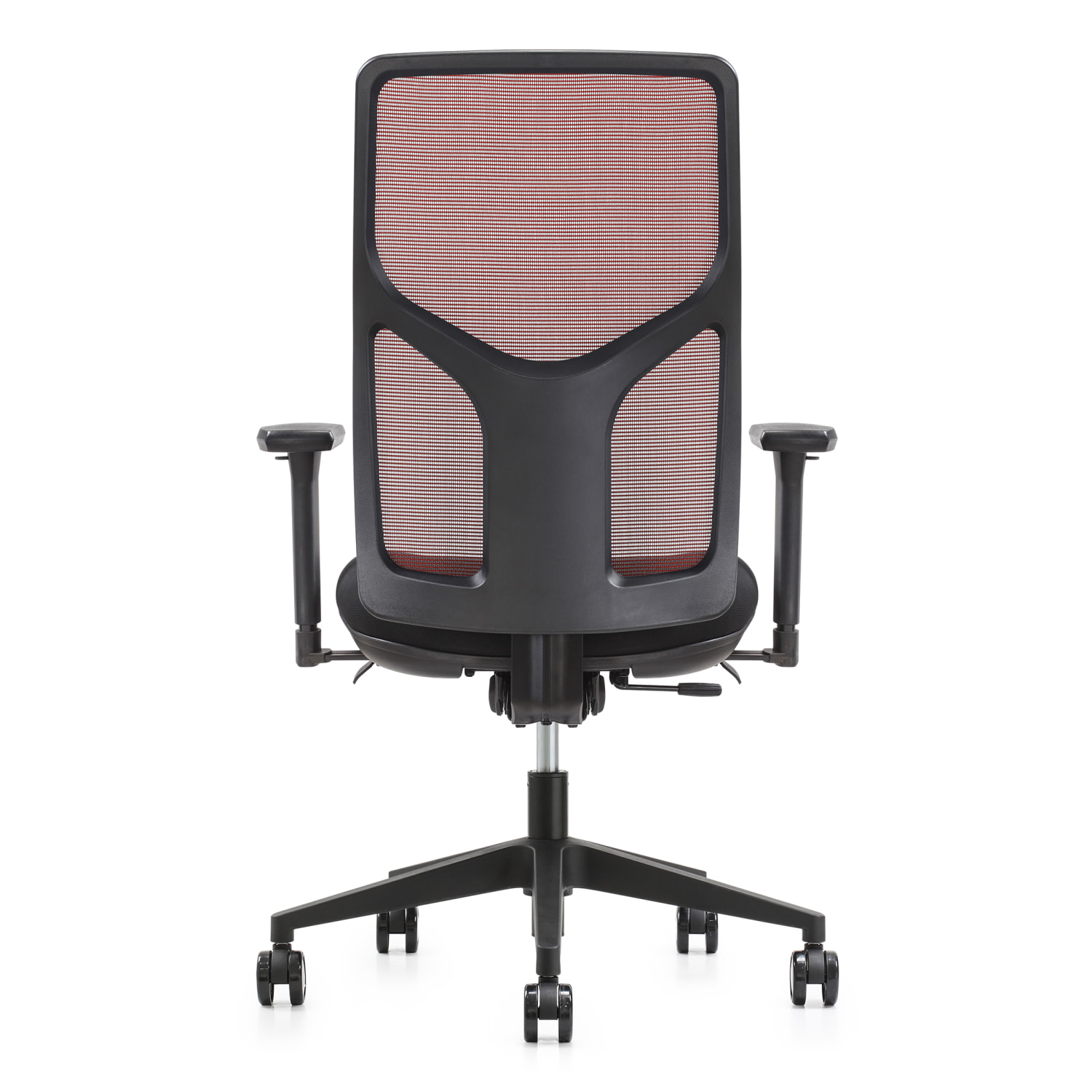 WorkPro 4000 Series Multifunction Ergonomic Mesh/Fabric High-Back Executive Chair, Red/Black, BIFMA Compliant - Image 5