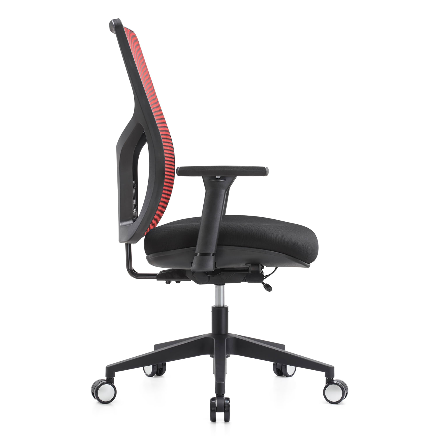 WorkPro 4000 Series Multifunction Ergonomic MeshFabric High Back Executive Chair RedBlack BIFMA Compliant PopularChairscom
