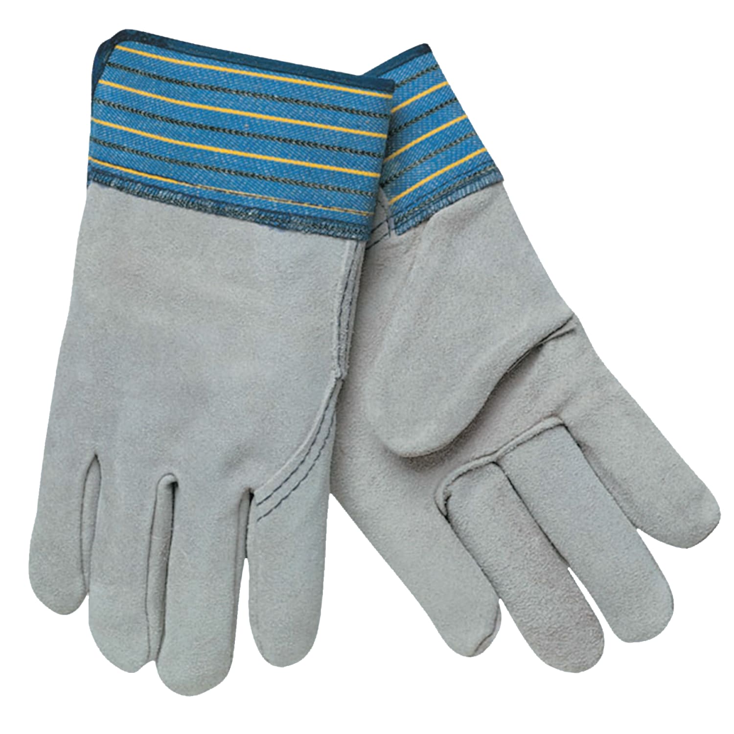 Memphis Glove Select Split Cow Leather Work Gloves, X-Large, Blue/Gray, Pack Of 12 Gloves - Image 3