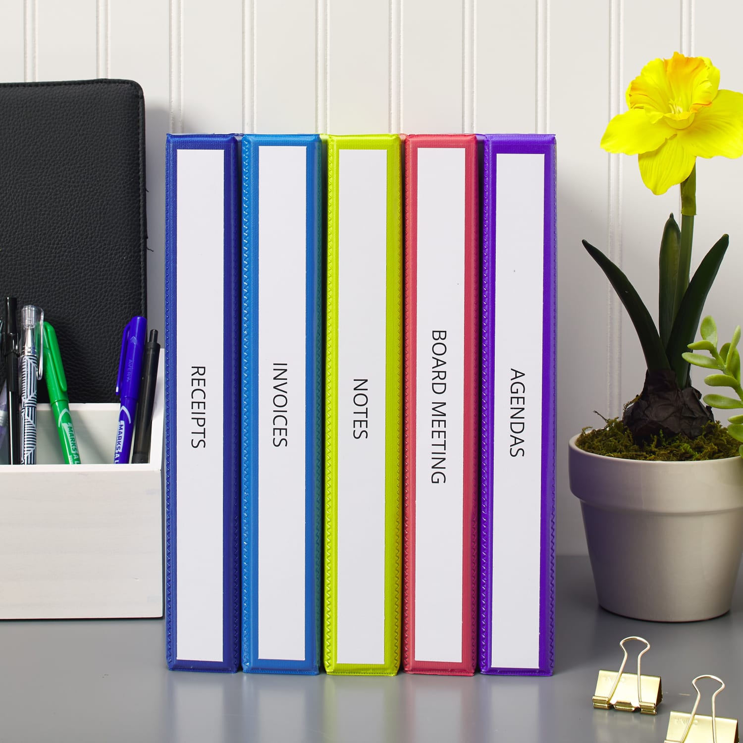 Avery Binder Spine Inserts, 89103, For 1in Ring Binders With 1.4in Spine Width, White, Pack Of 40 - Image 6