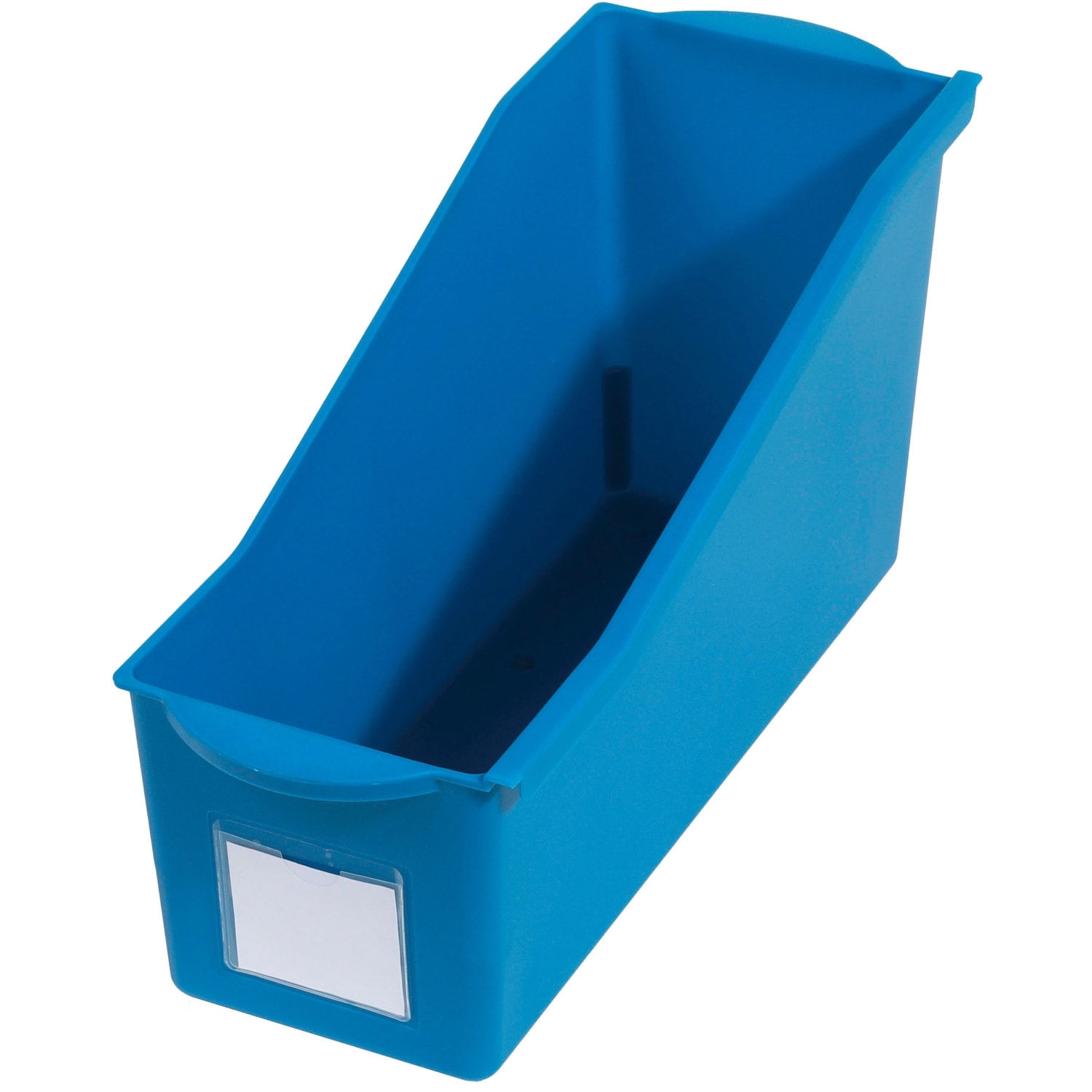 Deflecto Antimicrobial Kids Book Bin - 7.35in Height x 14.20in Width x 5.34in Depth - Antimicrobial, Lightweight, Portable, Mold Resistant, Mildew Resistant, Stackable, Handle - Blue - Polypropylene - 1 Each - Image 6