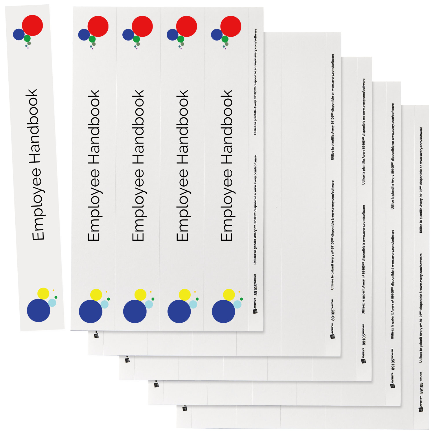 Avery Binder Spine Inserts, 89105, For 1/2in Ring Binders With 2.1in Spine Width, White, Pack Of 25 - Image 3