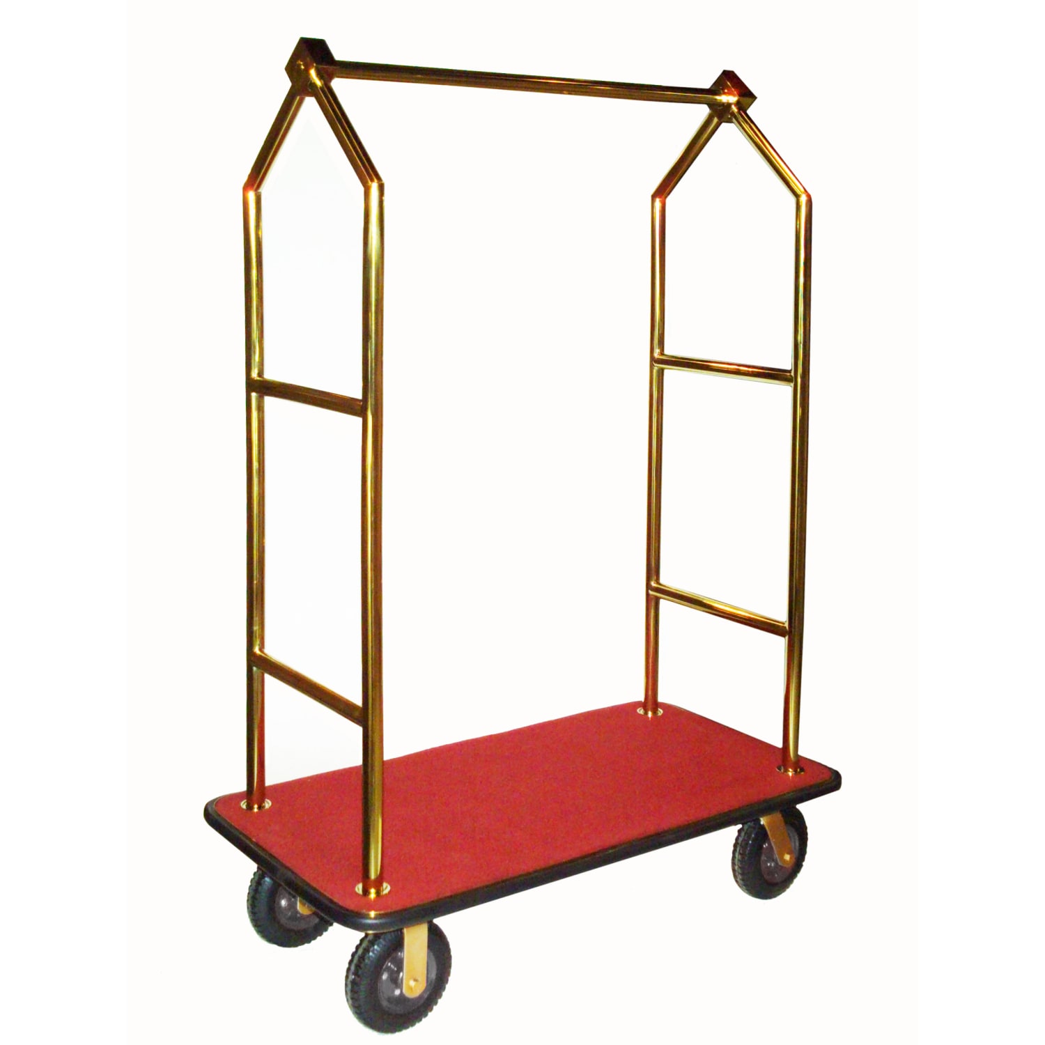 CSL Uptown Series Luggage Cart, 72inH x 44inW x 24inD, Red