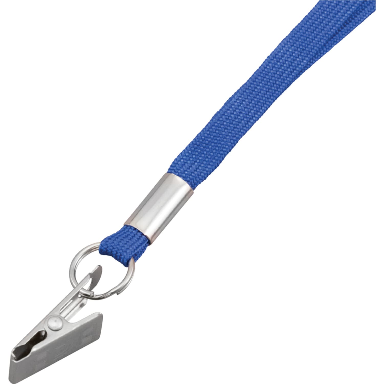 Advantus Flat Clip Lanyard - 36in Length - Blue - Woven, Metal - 100 / Box - Image 3