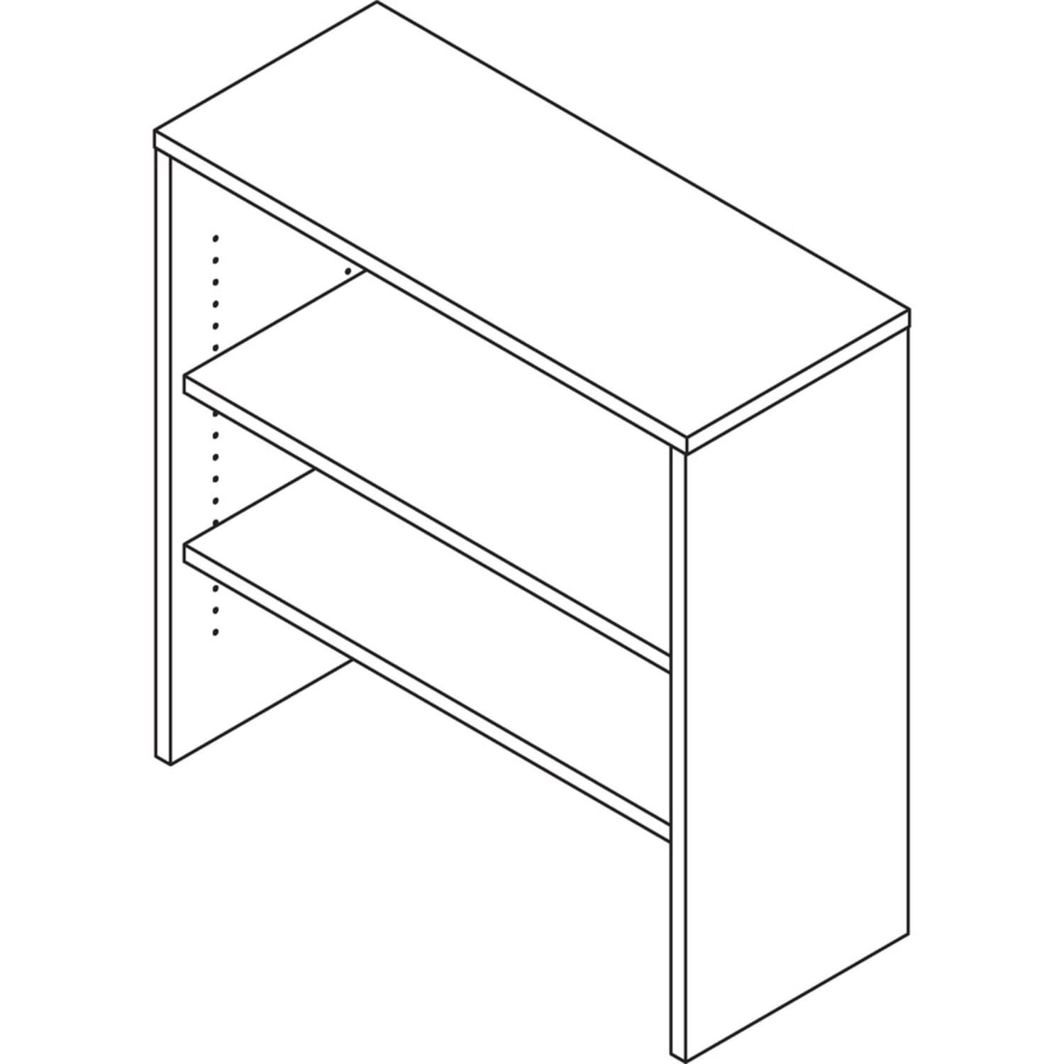 Lorell Essentials Series Stack-On Modular Shelving Bookcase, 36inH x 36inW x 15inD, Walnut - Image 4