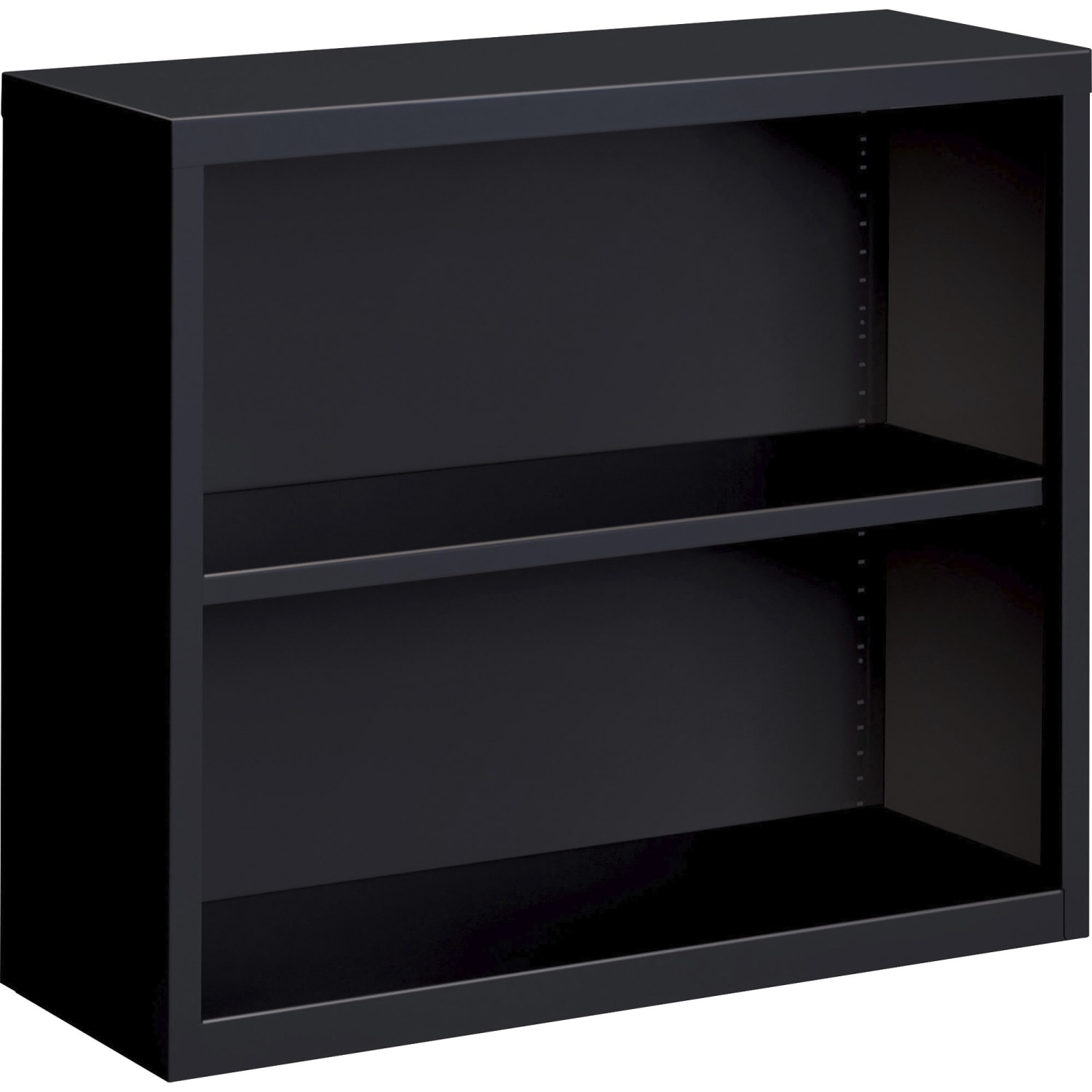Lorell Fortress Series Steel Modular Shelving Bookcase, 2-Shelf, 30inH x 34-1/2inW x 13inD, Black - Image 3