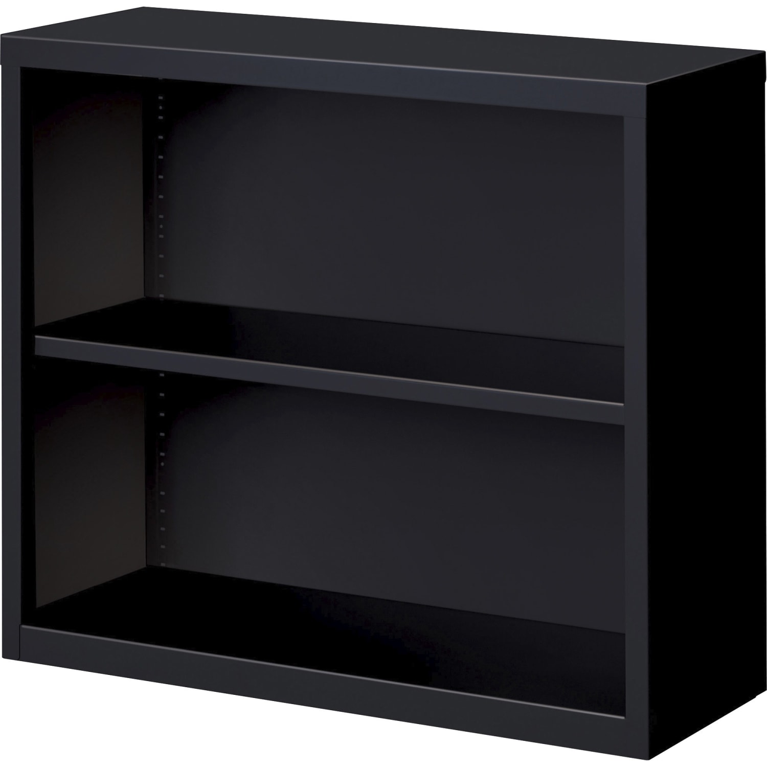 Lorell Fortress Series Steel Modular Shelving Bookcase, 2-Shelf, 30inH x 34-1/2inW x 13inD, Black - Image 6