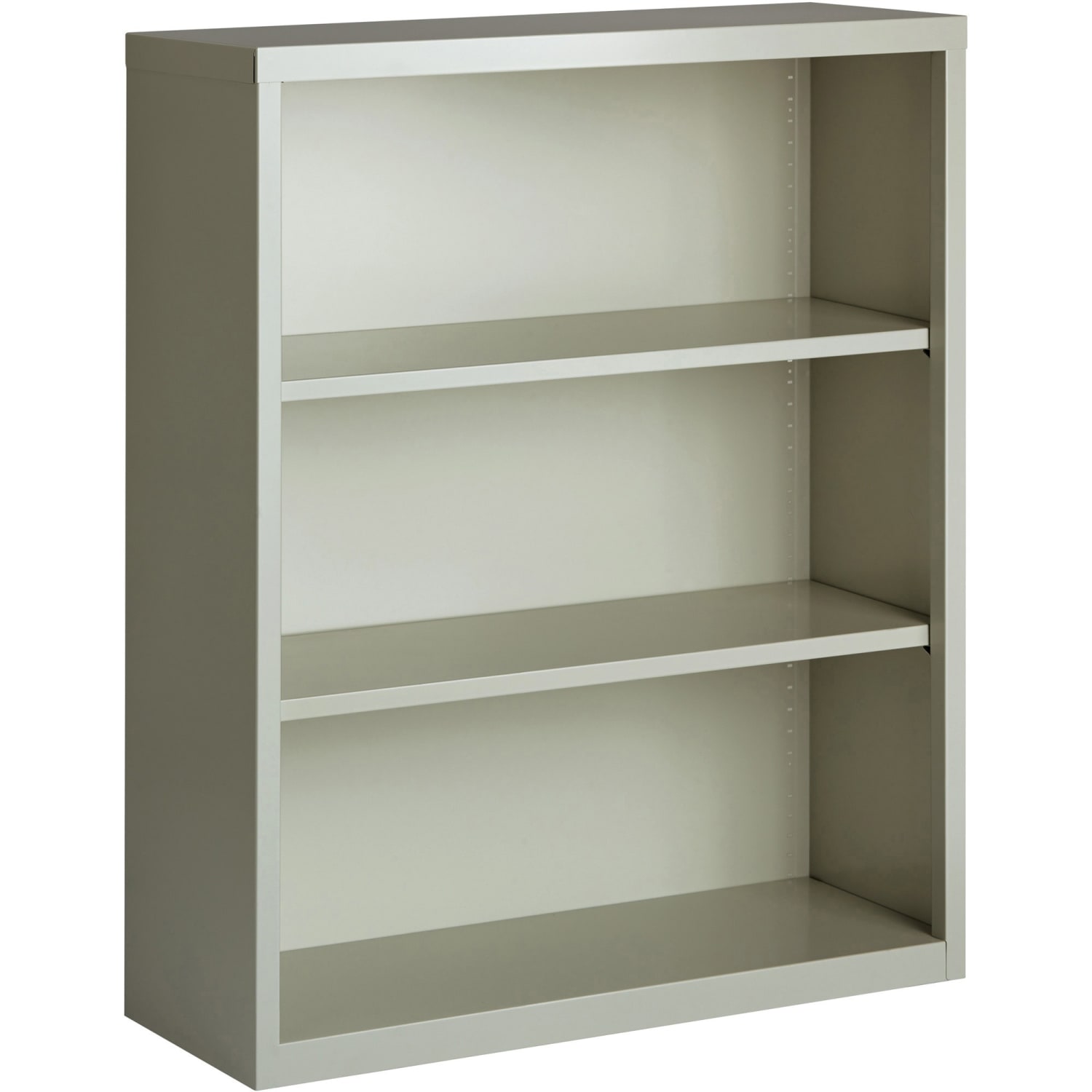 Lorell Fortress Series Steel Modular Shelving Bookcase, 3-Shelf, 42-1/2inH x 34-1/2inW x 13inD, Light Gray - Image 4