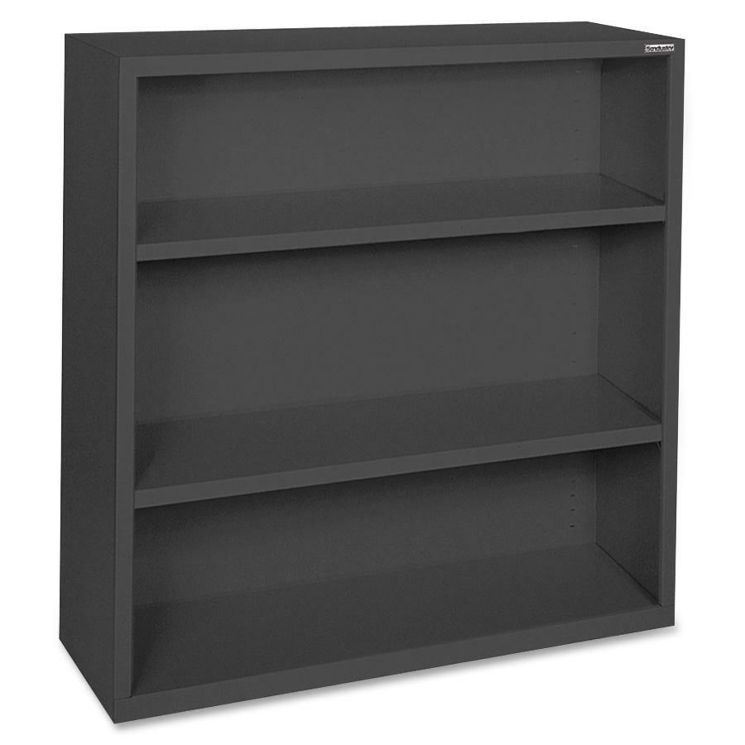 Lorell Fortress Series Steel Modular Shelving Bookcase, 3-Shelf, 42inH x 34-1/2inW x 13inD, Black - Image 3