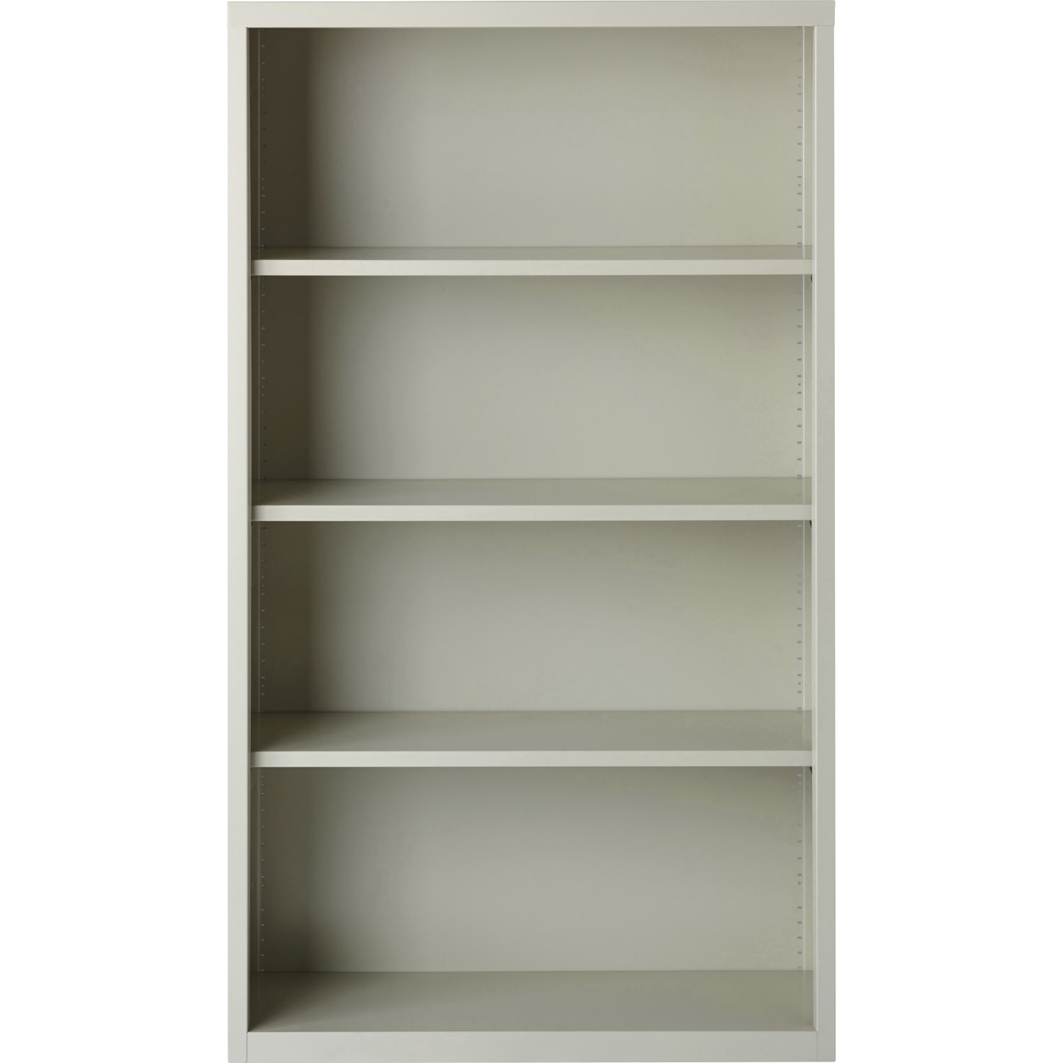 Lorell Fortress Series Steel Modular Shelving Bookcase, 4-Shelf, 60inH x 34-1/2inW x 13inD, Light Gray - Image 4