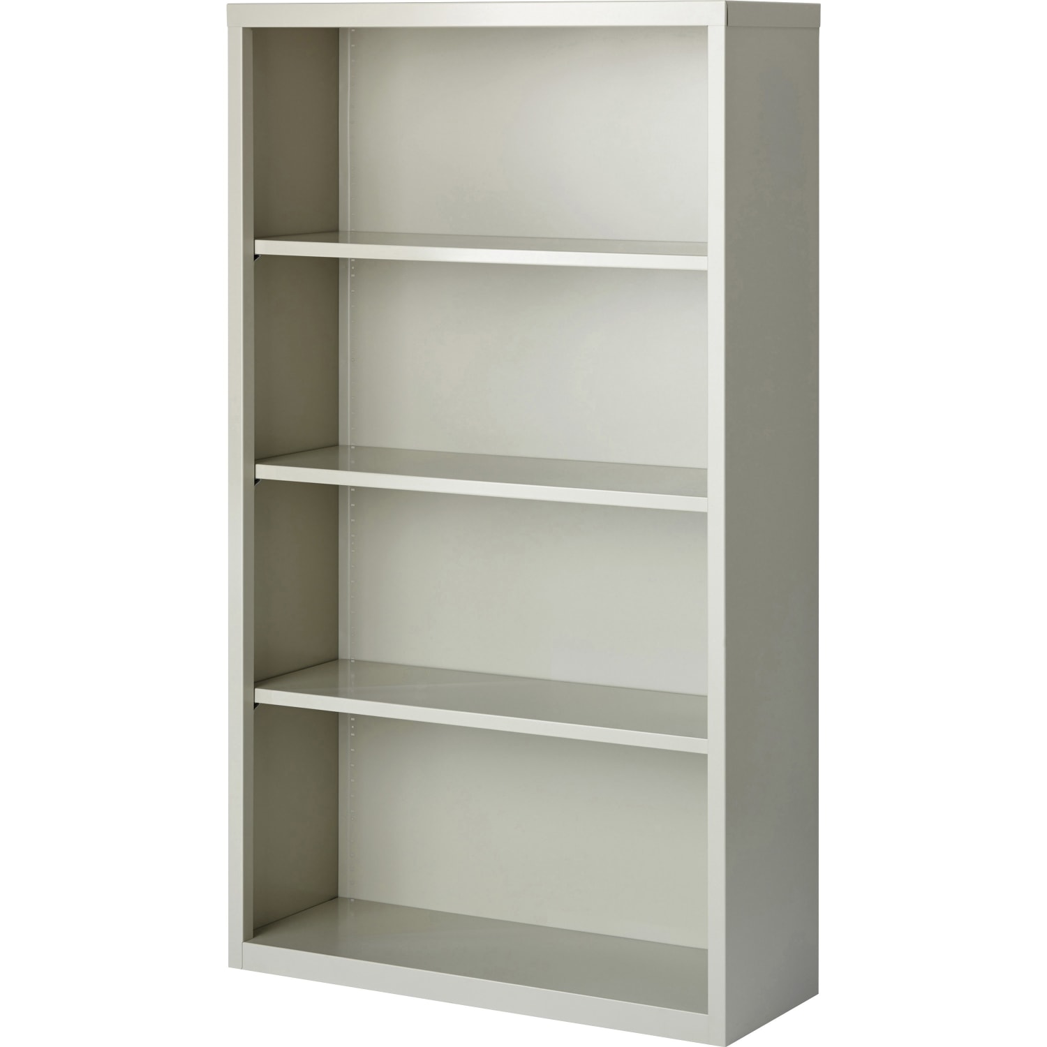 Lorell Fortress Series Steel Modular Shelving Bookcase, 4-Shelf, 60inH x 34-1/2inW x 13inD, Light Gray - Image 6