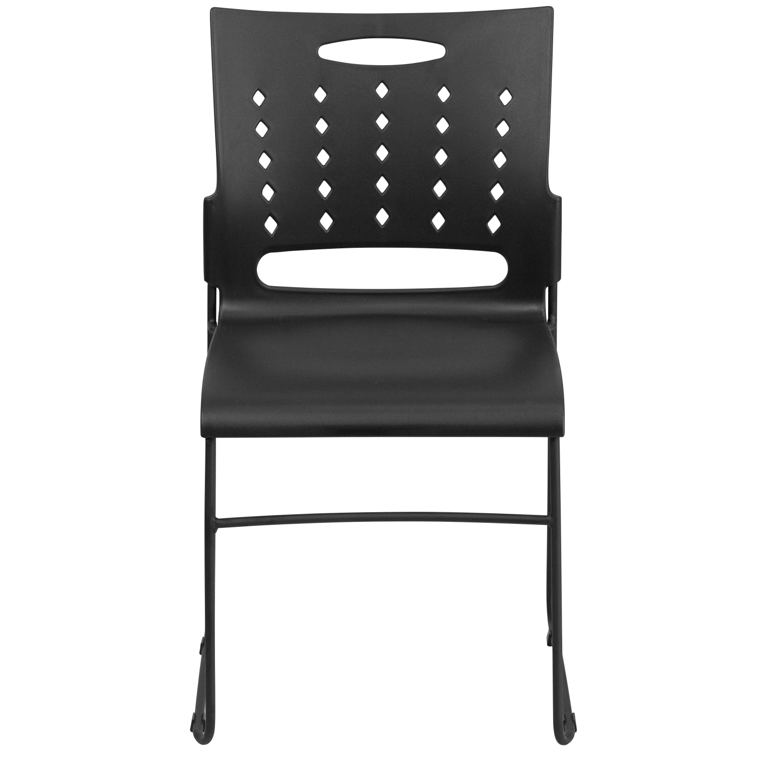 Flash Furniture Sled-Base Stacking Chair With Handle And Air-Vent Back, Black - Image 10