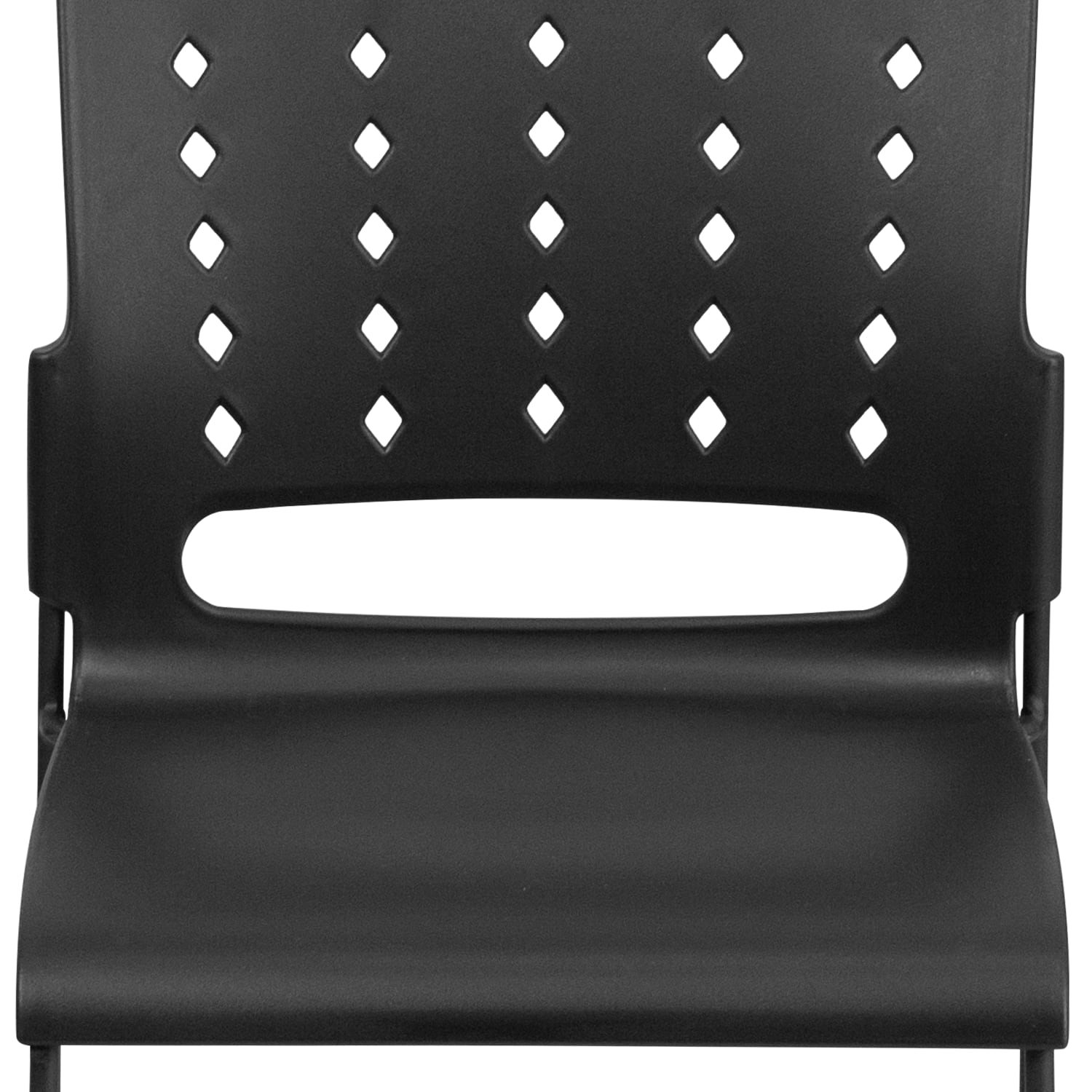 Flash Furniture Sled-Base Stacking Chair With Handle And Air-Vent Back, Black - Image 12