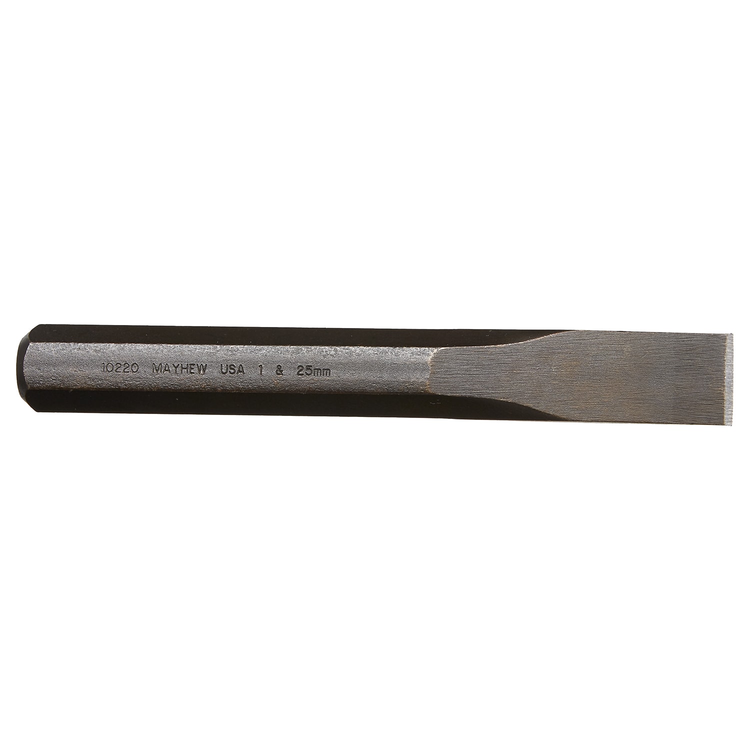 Mayhew Tools Cold Chisels, 8 in Long, 1 in Cut, Black Oxide, 6 per box
