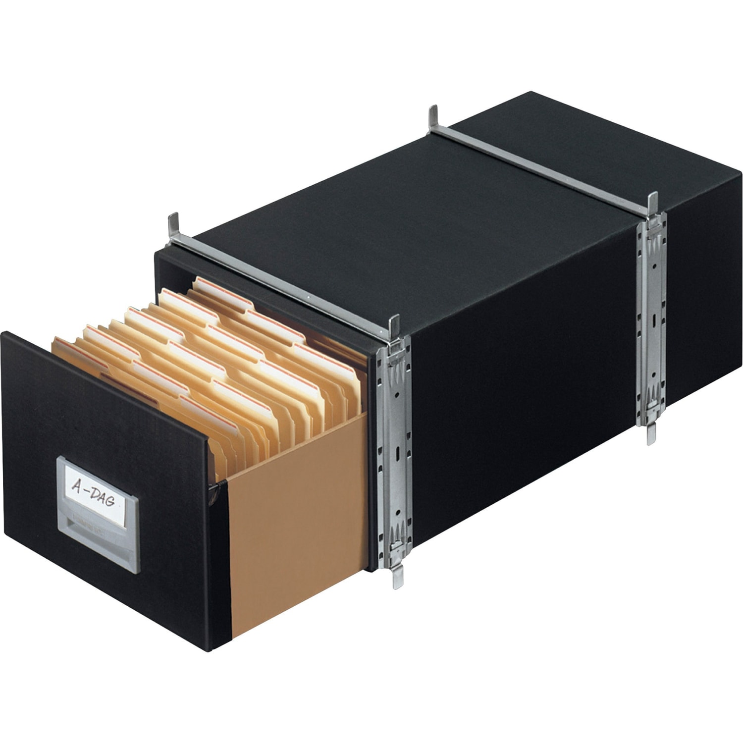 Bankers Box Staxonsteel Maximum Space-Saving Storage Drawers, x 11.13inH x 17inW x 25 1/2inD, Black, Case Of 6 - Image 4