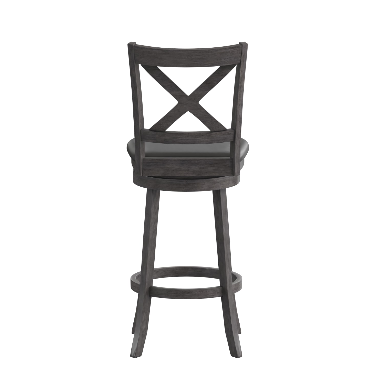 Flash Furniture Felicity Commercial Grade Wood Classic Crossback Swivel Bar Barstool with Padded Upholstered Seat Black VinylGray Wash Walnut Frame PopularChairscom Flash Furniture Felicity Commercial Grade Wood Classic Crossback Swivel Bar Barstool with Padded Upholstered Seat Black VinylGray Wash Walnut Frame PopularChairscom