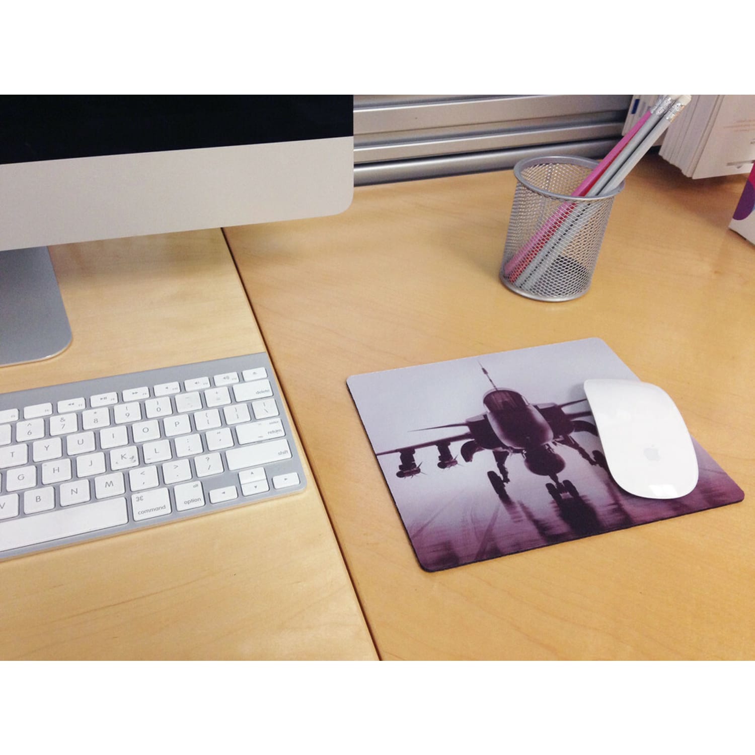 OTM Essentials Mouse Pad, Airplane, 10in x 9.13in, Black, PV1BM-RGD-01 - Image 4