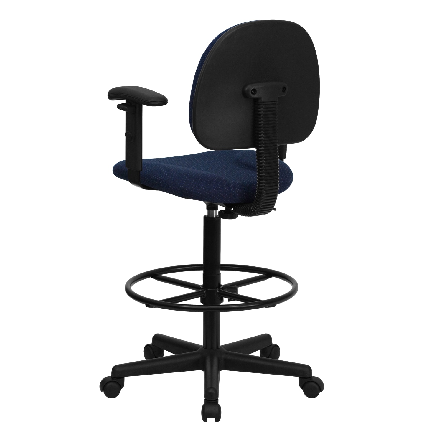 Flash Furniture Fabric Drafting Chair with Adjustable Arms Cylinders 225ft27ftH or 26ft305ftH NavyBlack PopularChairscom Flash Furniture Fabric Drafting Chair with Adjustable Arms Cylinders 225ft 27ftH or 26ft 305ftH NavyBlack PopularChairscom