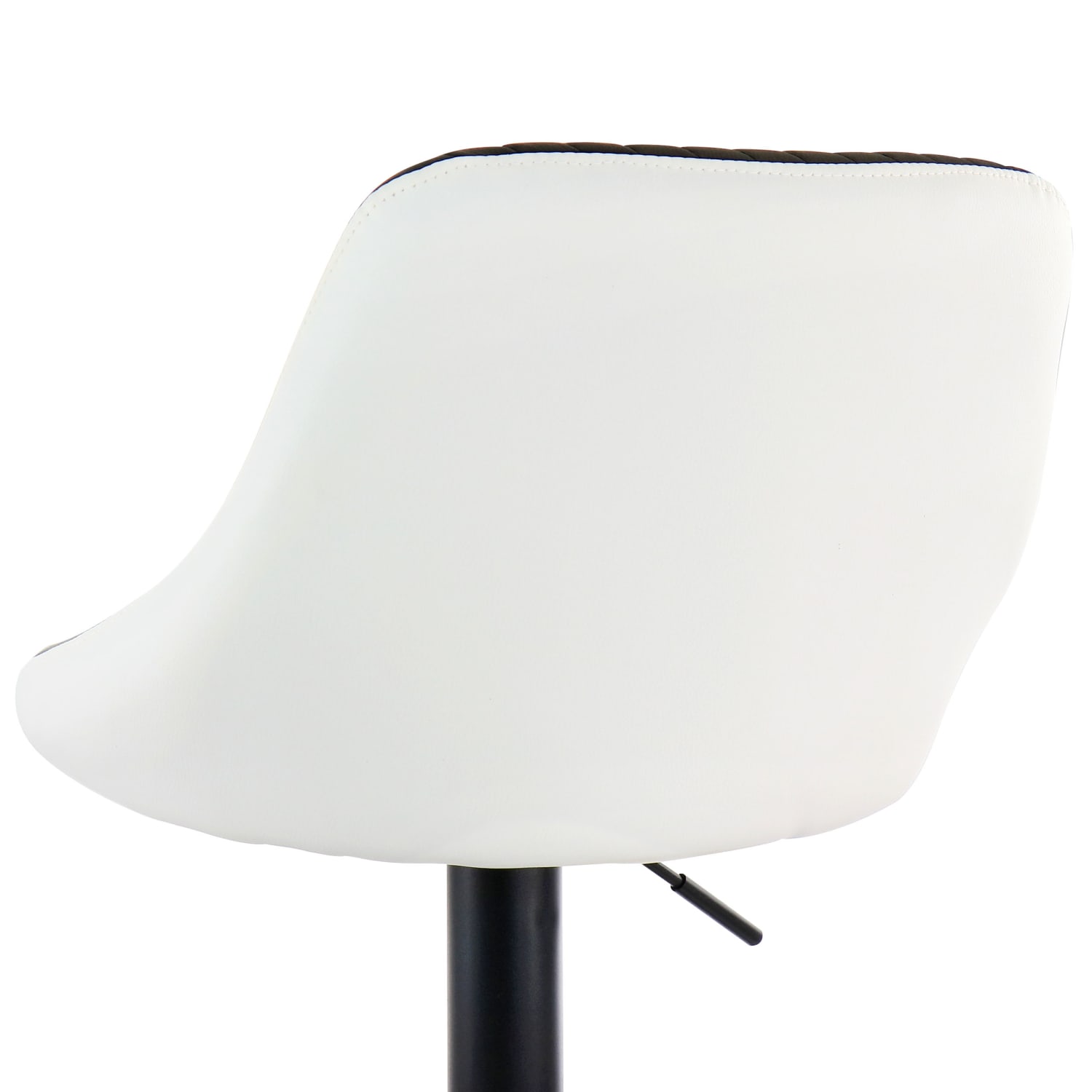 Elama Faux Leather Adjustable Bar Stools, Black/White, Set Of 2 Stools - Image 10