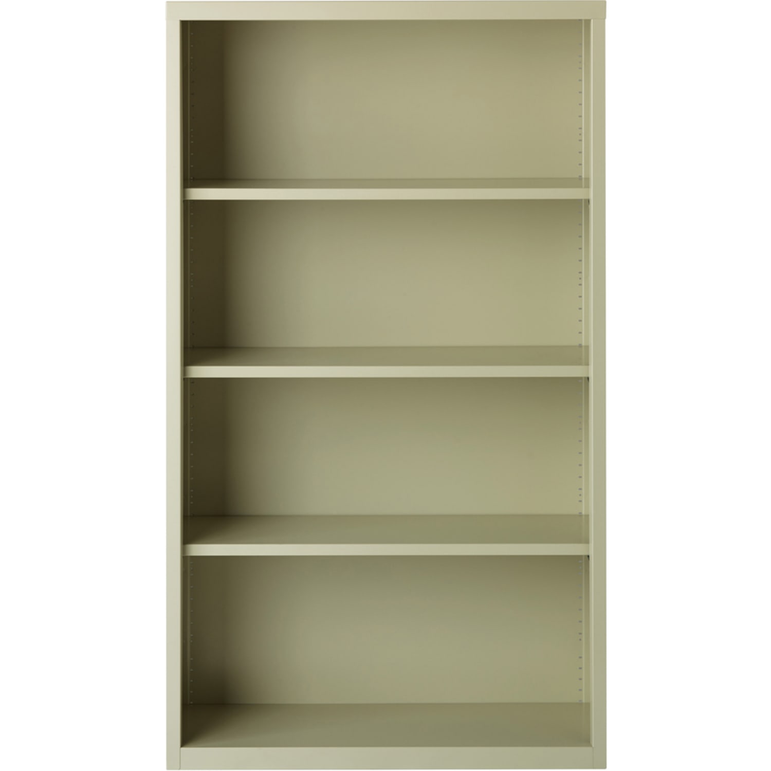 Lorell Fortress Series Steel Modular Shelving Bookcase, 4-Shelf, 60inH x 34-1/2inW x 13inD, Putty - Image 6
