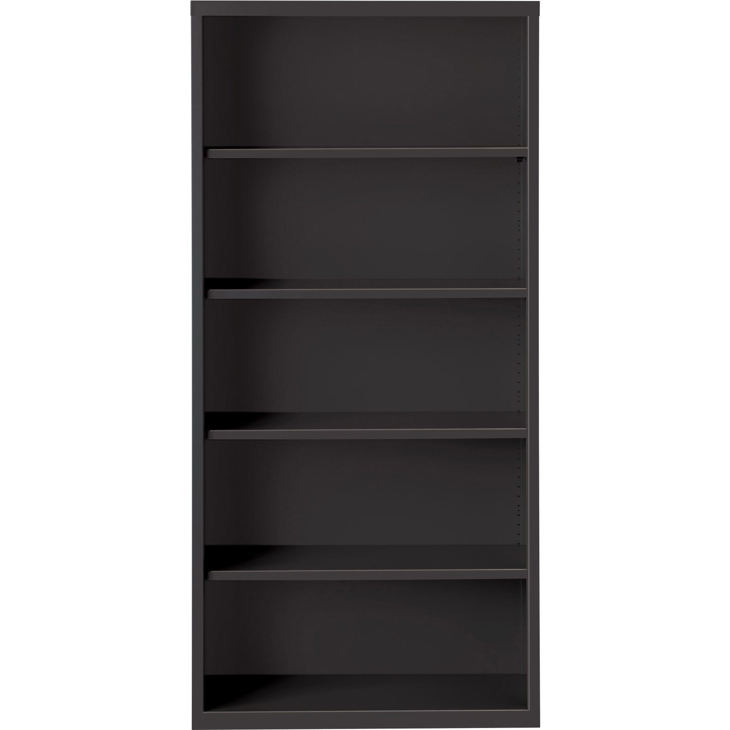 Lorell Fortress Series Steel Modular Shelving Bookcase, 5-Shelf, 72inH x 34-1/2inW x 13inD, Black - Image 3