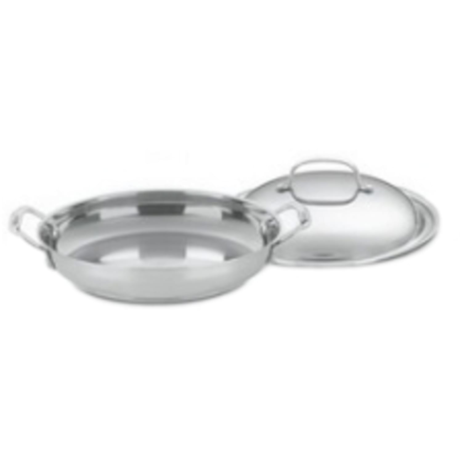 Cuisinart Chefs Classic Stainless Steel Everyday Pan With Medium Dome Cover, 12in, Silver - Image 3