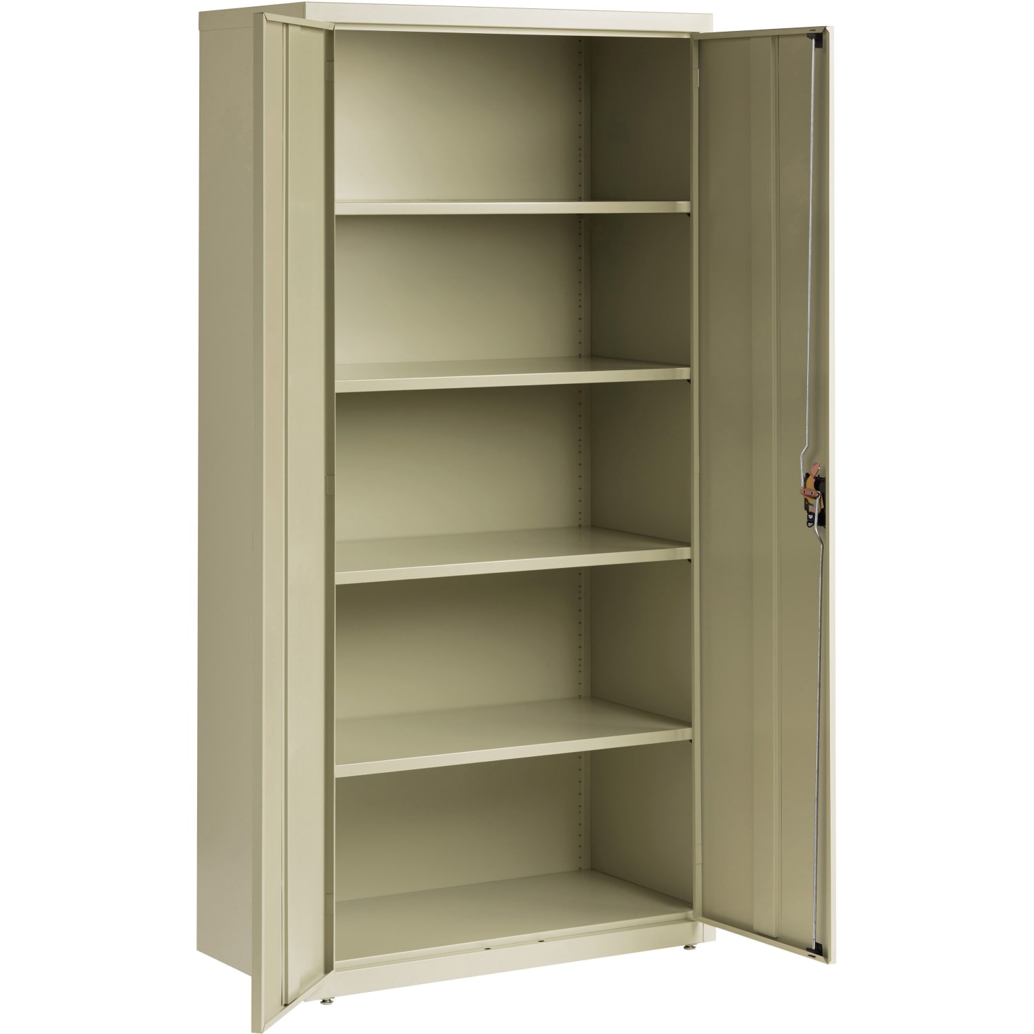 Lorell Fortress Series Steel Storage Cabinet, 5-Shelf, 18inD, Putty - Image 6