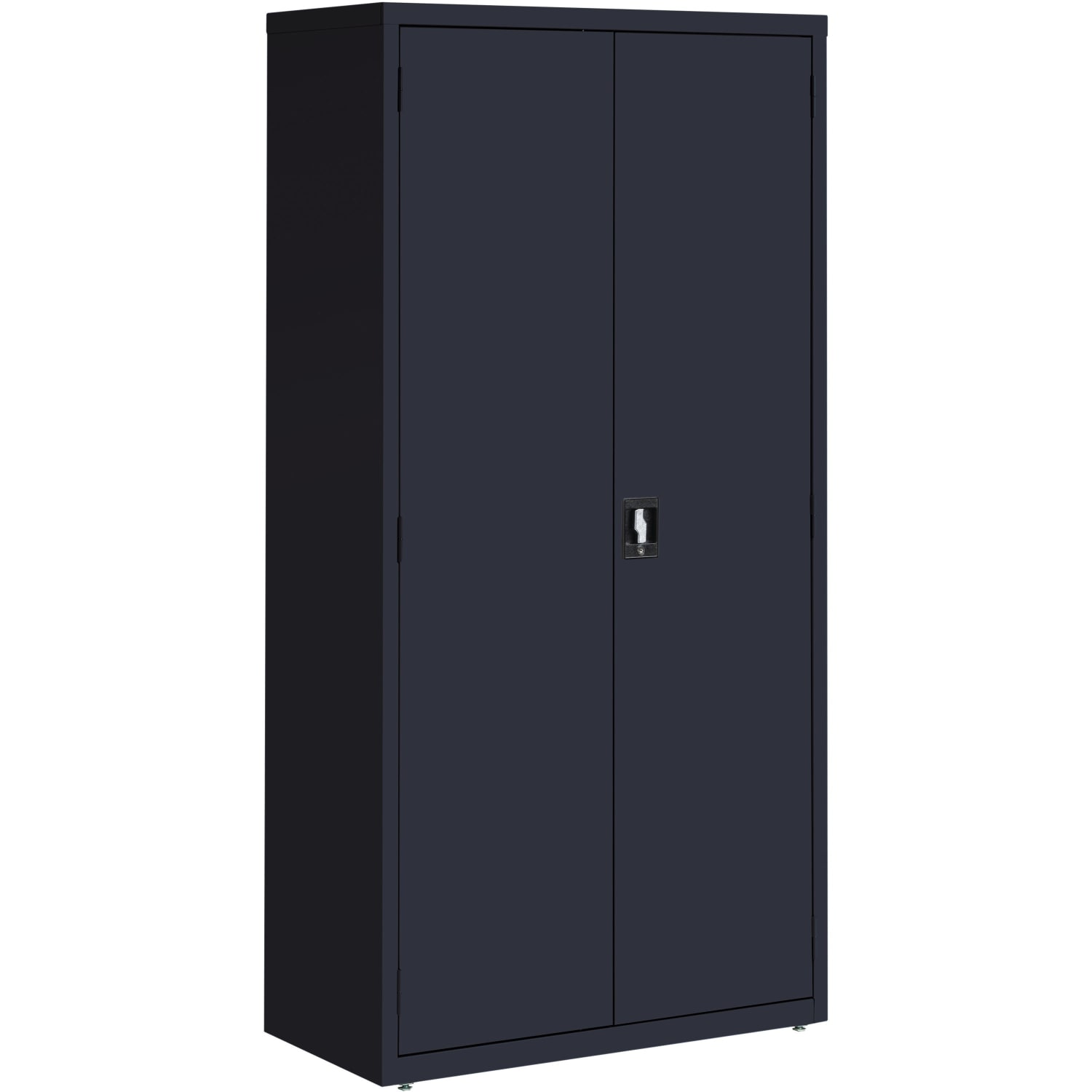 Lorell Fortress Series 18inD Steel Storage Cabinet, Fully Assembled, 5-Shelf, Black - Image 4