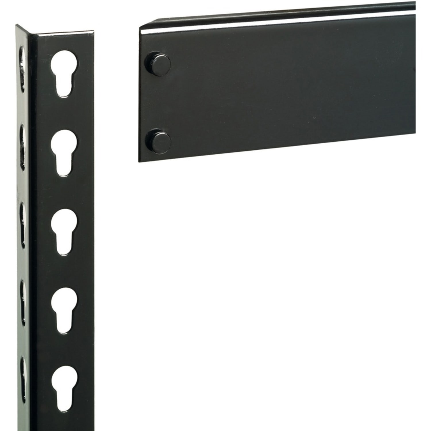 Lorell 5-Shelf Riveted Steel Shelving, 72inH x 48inW x 24inD, Black - Image 3