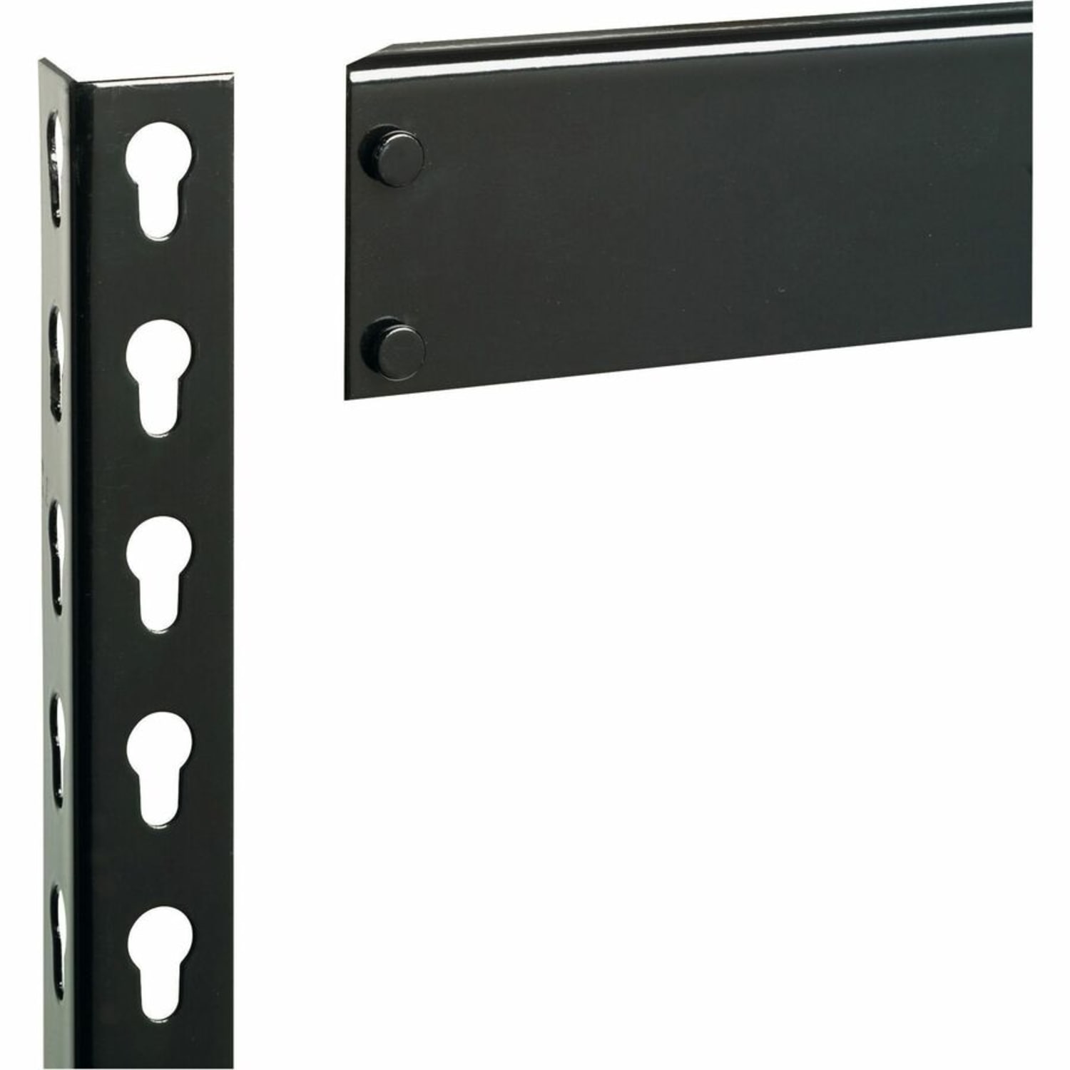 Lorell 5-Shelf Riveted Steel Shelving, 84inH x 48inW x 24inD, Black - Image 4