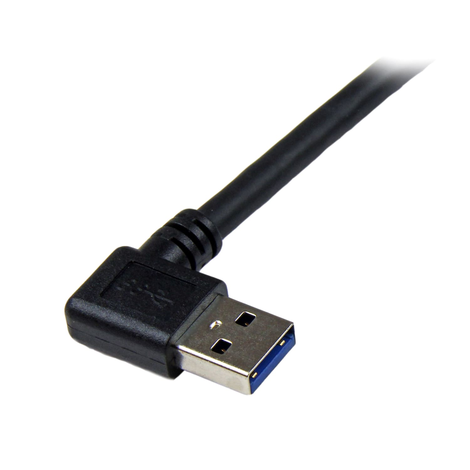 StarTech.com 1m Black SuperSpeed USB 3.0 Cable - Right Angle A to B - M/M - 3.28ft USB Data Transfer Cable for Notebook, Network Device, Printer, Modem, Hard Drive - First End: 1 x Type A Male USB - Second End: 1 x Type B Male USB - Shielding - Black - Image 3