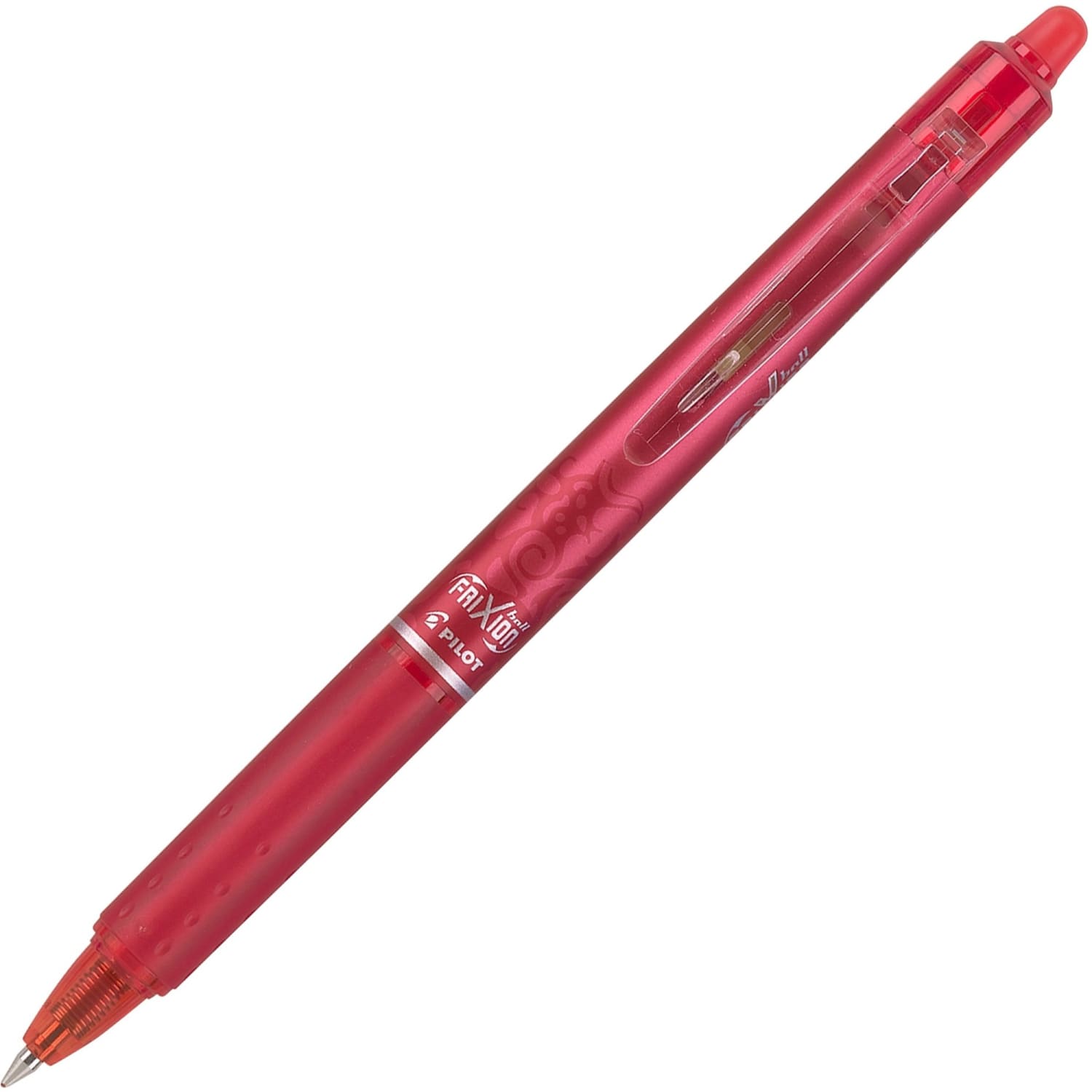 Pilot FriXion Ball Clicker Erasable Retractable Gel Pens, Pack of 12, Fine Point, 0.7 mm, Red Barrels, Red Ink - Image 4