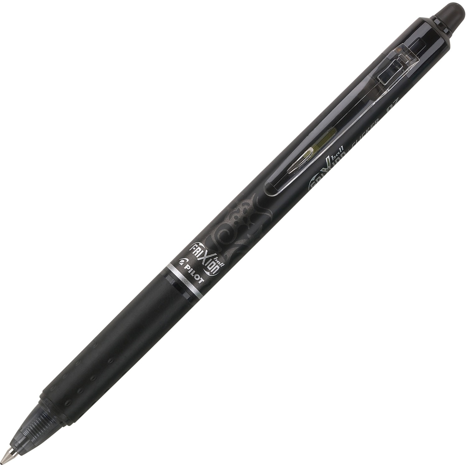 Pilot FriXion Ball Clicker Erasable Retractable Gel Pens, Pack of 12, Fine Point, 0.7 mm, Black Barrels, Black Ink - Image 4