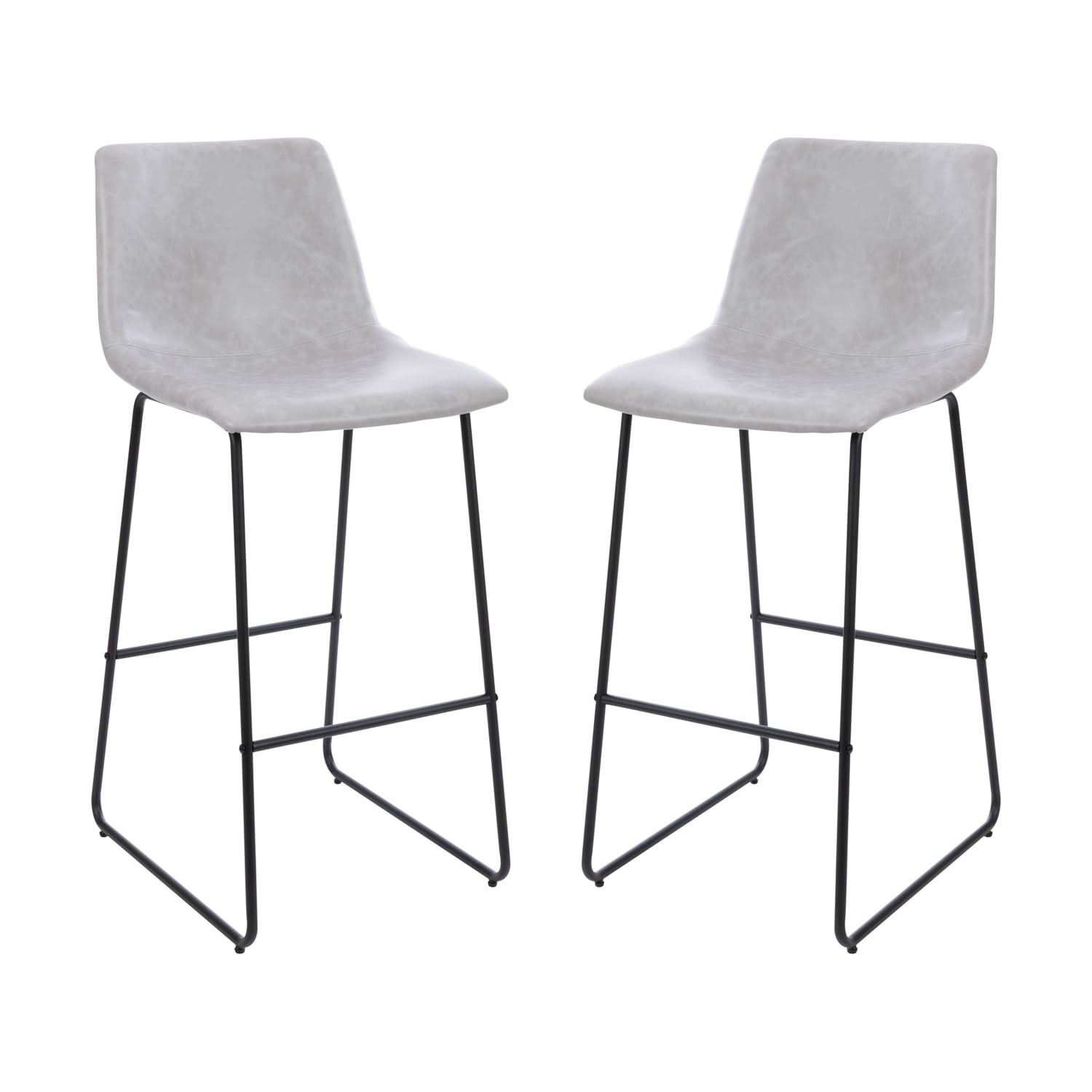 Flash Furniture 30 inch LeatherSoft Bar Height Barstools Set of 2 Light Gray PopularChairscom Flash Furniture 30 inch LeatherSoft Bar Height Barstools Set of 2 Light Gray PopularChairscom