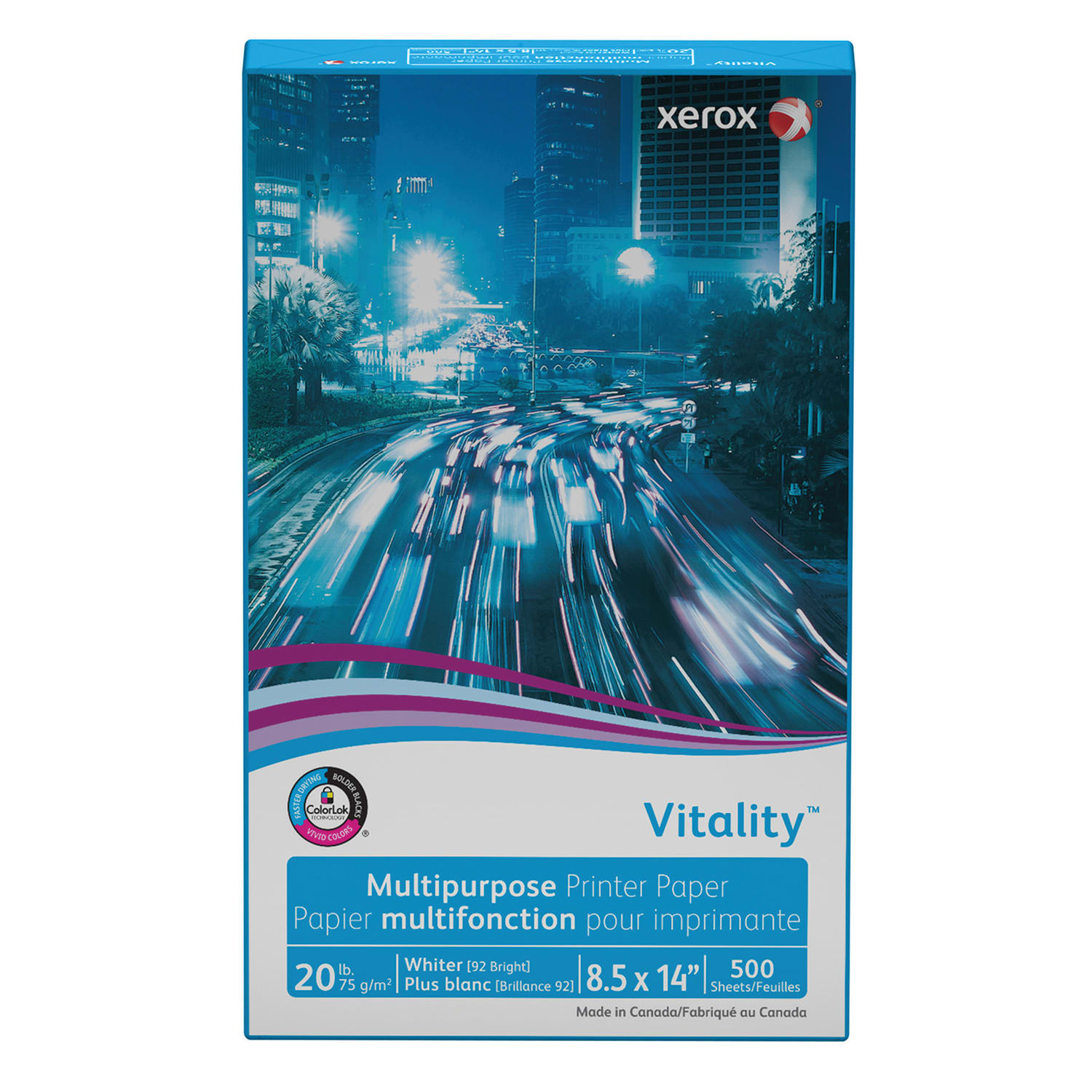 Xerox Vitality Multi-Use Printer & Copy Paper, 1 Ream, White, Legal (8.5in x 14in), 500 Sheets Per Ream, 20 Lb, 92 Brightness, FSC Certified - Image 4