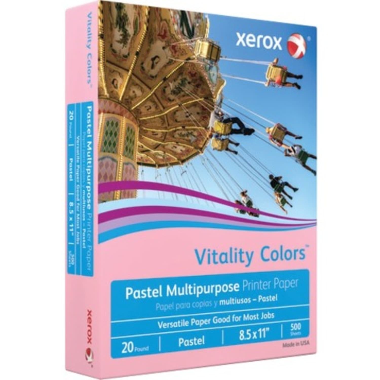 Xerox Vitality Colors Multi-Use Printer & Copy Paper, 1 Ream, Pink, Letter (8.5in x 11in), 500 Sheets Per Ream, 20 Lb, 30% Recycled - Image 5
