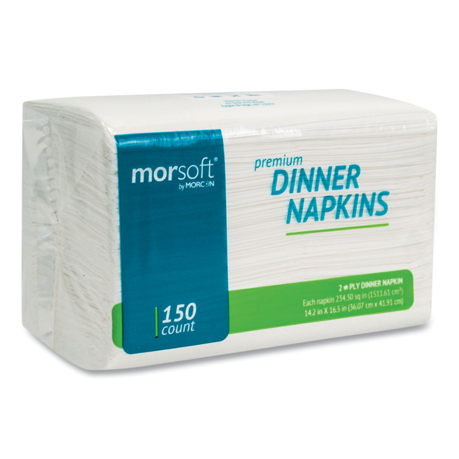 Morcon Tissue Morsoft Dinner Napkins, 2-Ply, 14.5 x 16.5, White, 3,000/Carton - Image 6