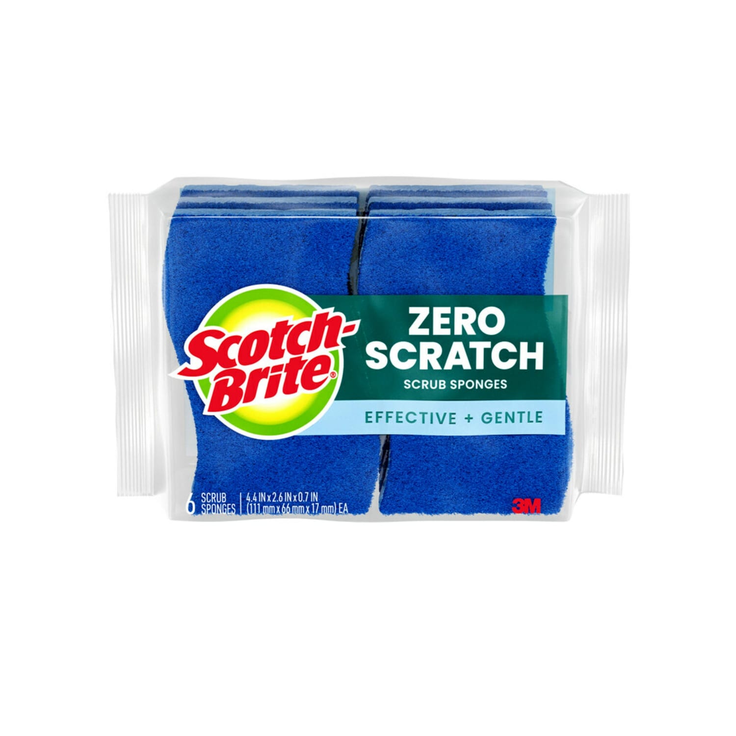 Scotch-Brite Zero Scratch Scrub Sponge, 6 Pack Scrubbing Sponges, Great For Washing Dishes and Cleaning Kitchen - Image 3