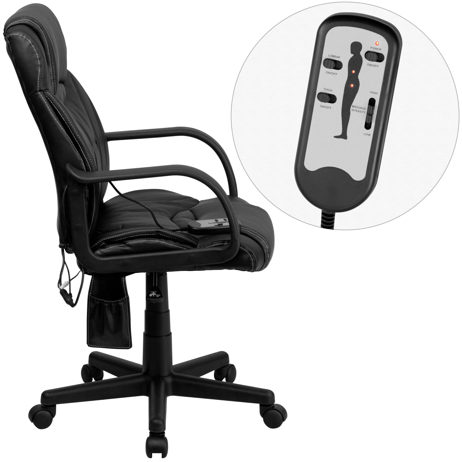 Flash Furniture Ergonomic LeatherSoft Faux Leather HighBack Massaging Chair Black PopularChairscom Flash Furniture Ergonomic LeatherSoft Faux Leather High Back Massaging Chair Black PopularChairscom