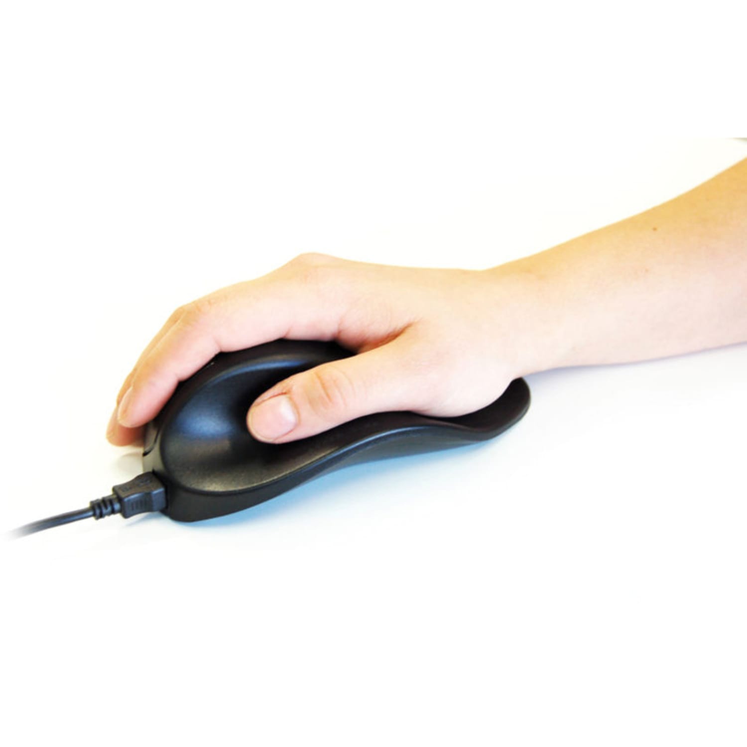 HandShoeMouse M2WB-LC Mouse - BlueTrack - Cable - Black - USB - 1500 dpi - Scroll Wheel - 2 Button(s) - Medium Right handed - Image 3