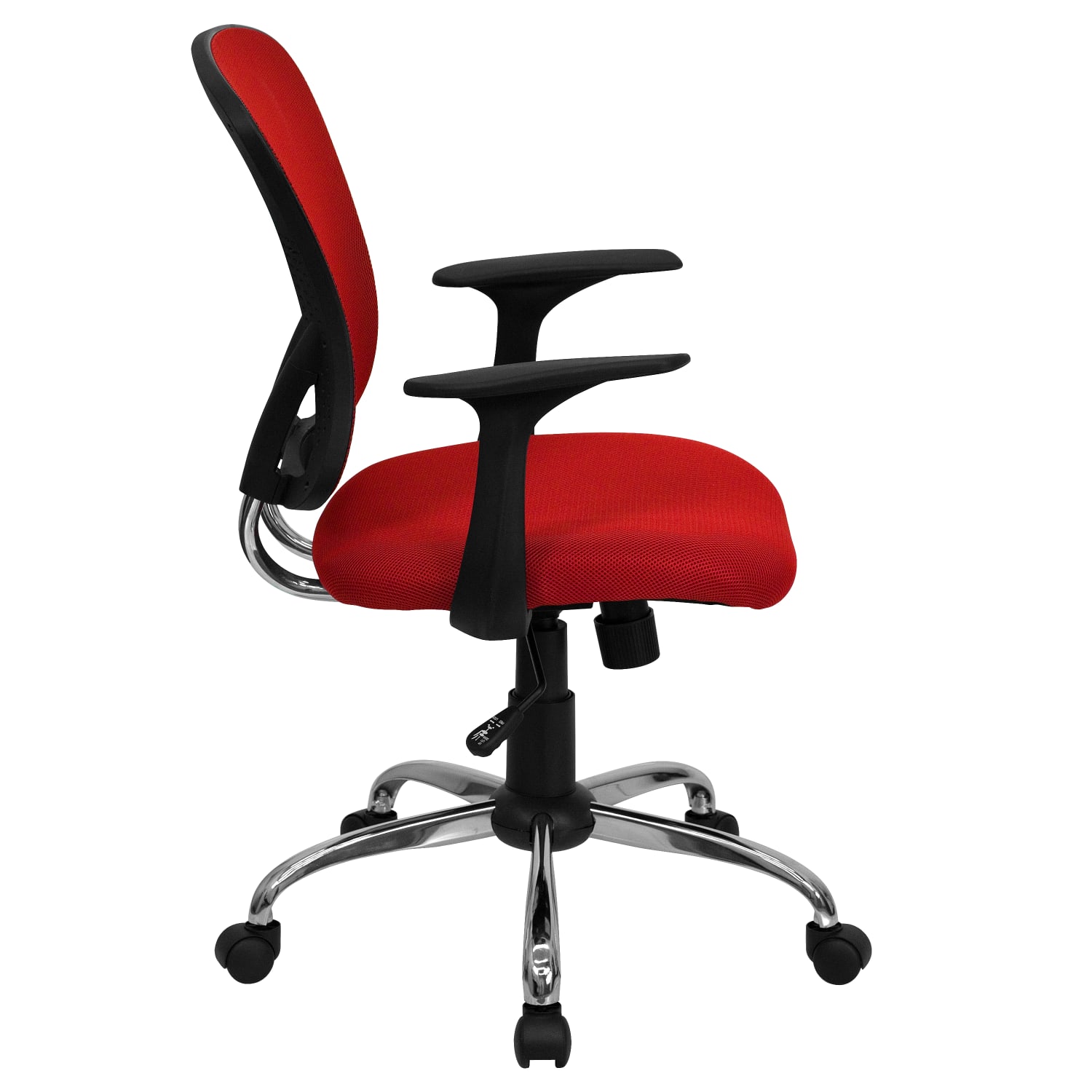 Flash Furniture Mesh Mid-Back Task Chair, Red/Black/Chrome - Image 10