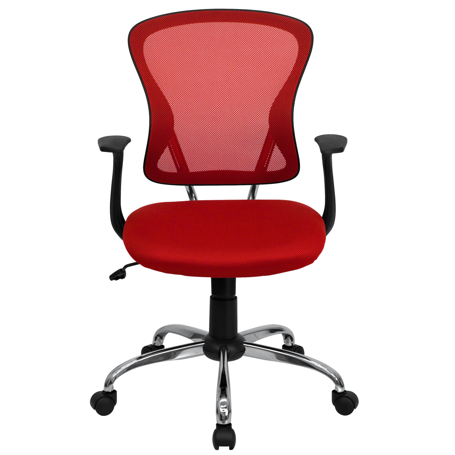 Flash Furniture Mesh Mid-Back Task Chair, Red/Black/Chrome - Image 11