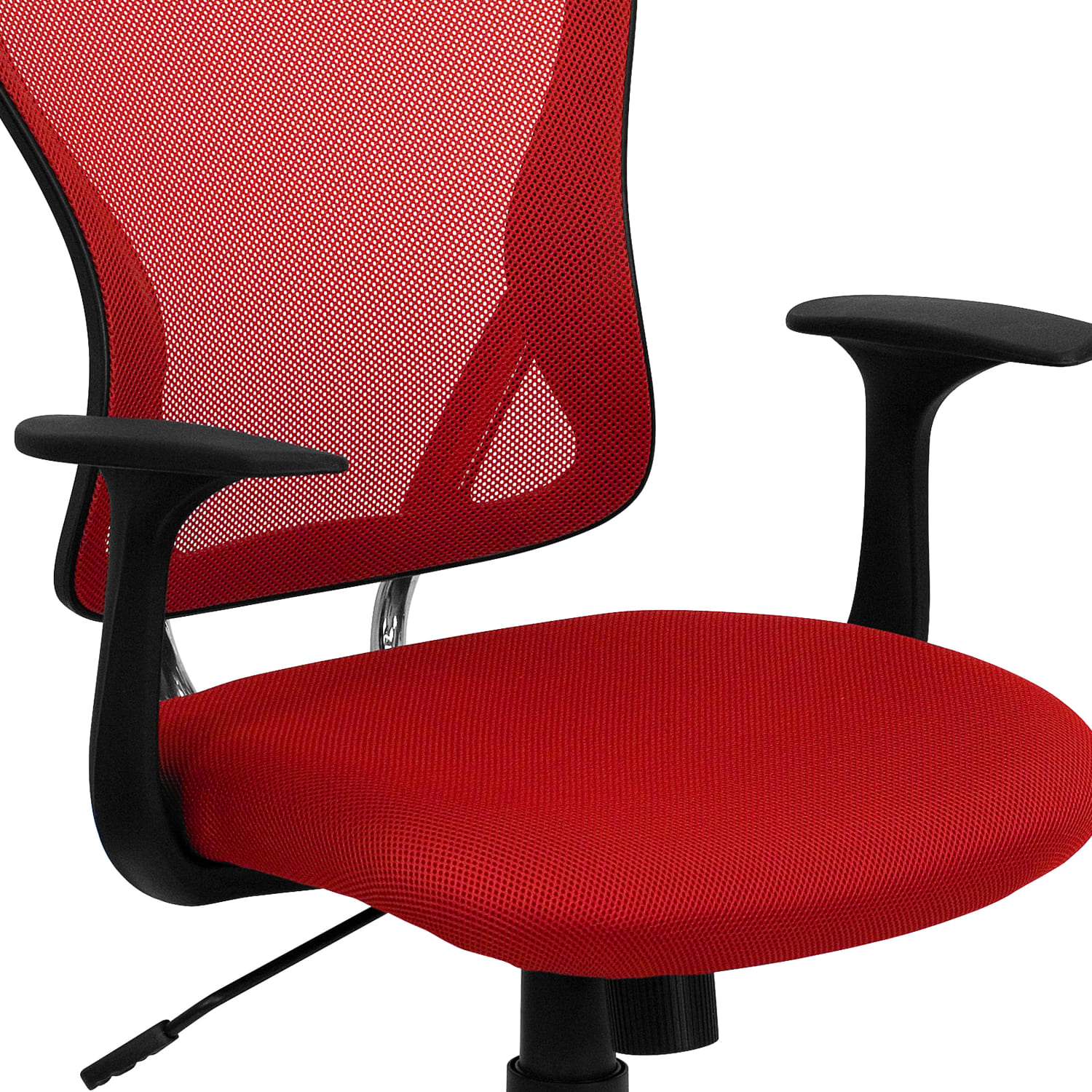 Flash Furniture Mesh Mid-Back Task Chair, Red/Black/Chrome - Image 12