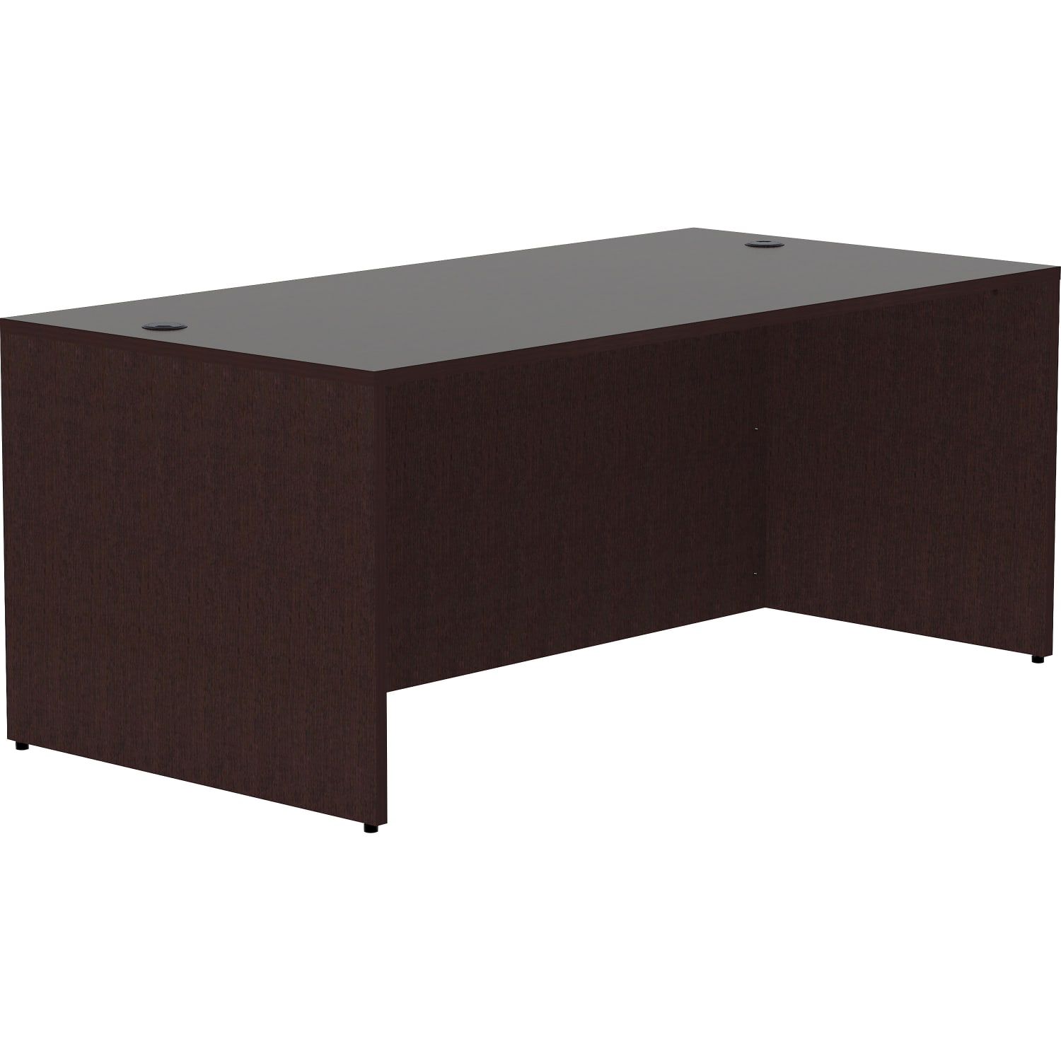 Lorell 71inW Computer Desk, Espresso - Image 3