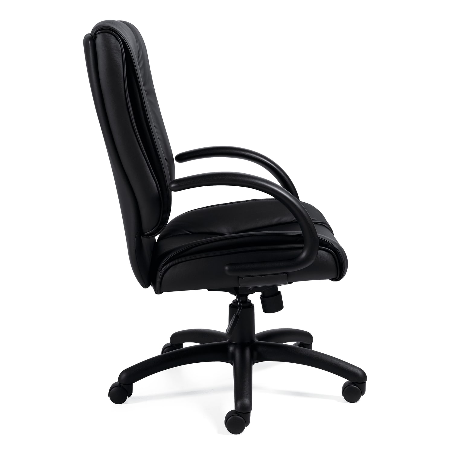 Offices To Go Luxehide Bonded Leather High-Back Chair, Black, OTG2700B - Image 6