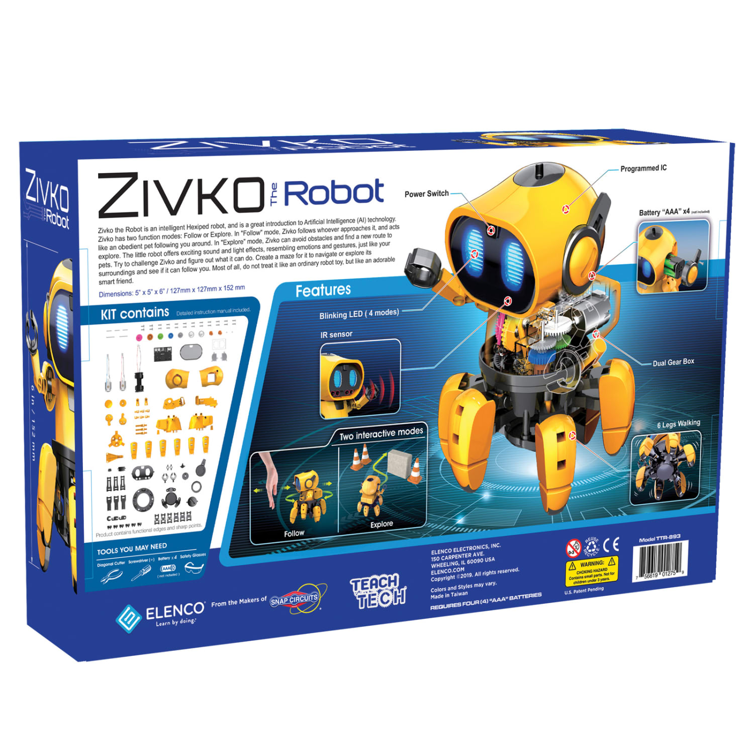 Elenco Electronics Teach Tech Zivko The Robot Kit - Image 3