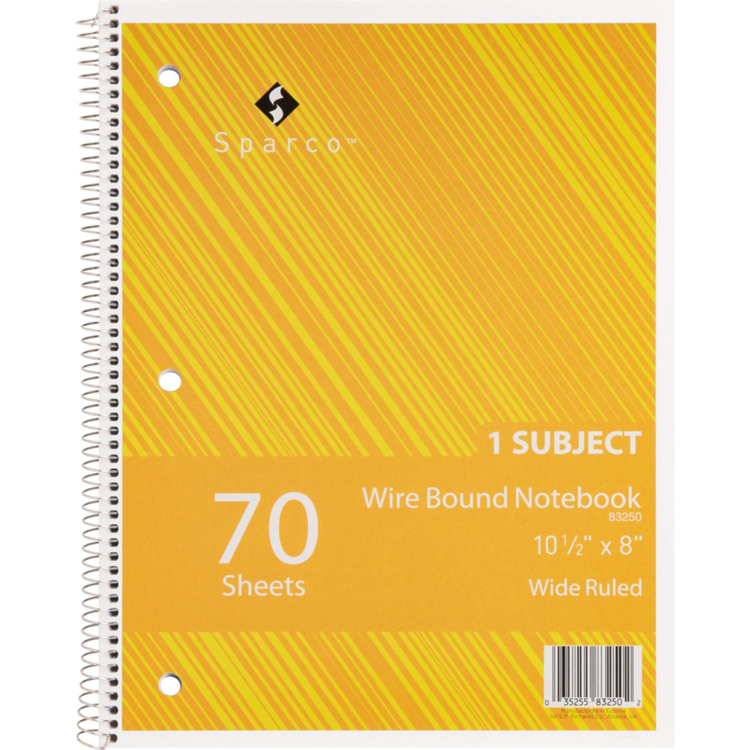 Sparco Wirebound Notebook, 8in x 10-1/2in, Wide Rule, Assorted - Image 5