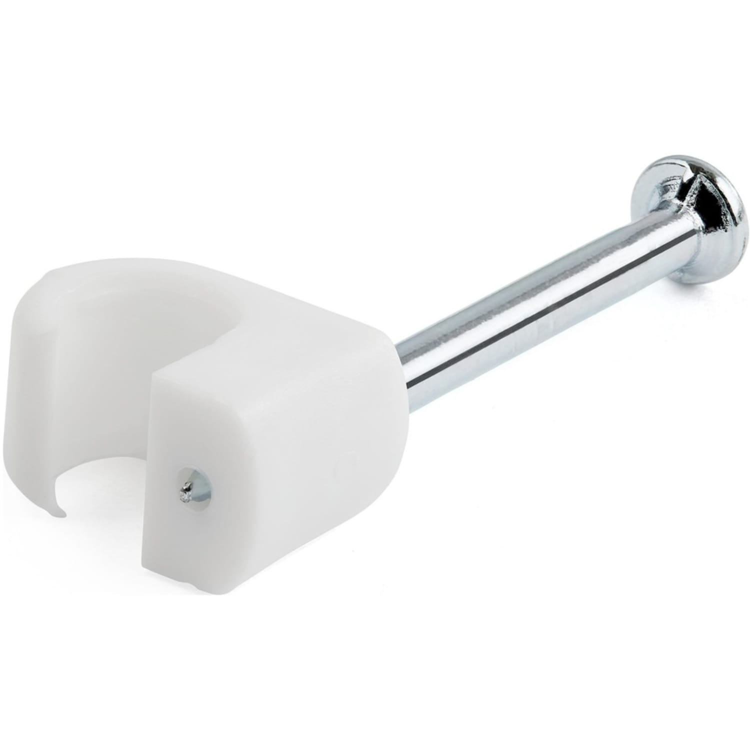 StarTech.com 100 Pk (M) Cable Clips w/ Nail - Reusable Nail-in Clamps - Cord Mounting/Holding Clips - Cable Tacks Wire Fasteners White TAA - Image 4